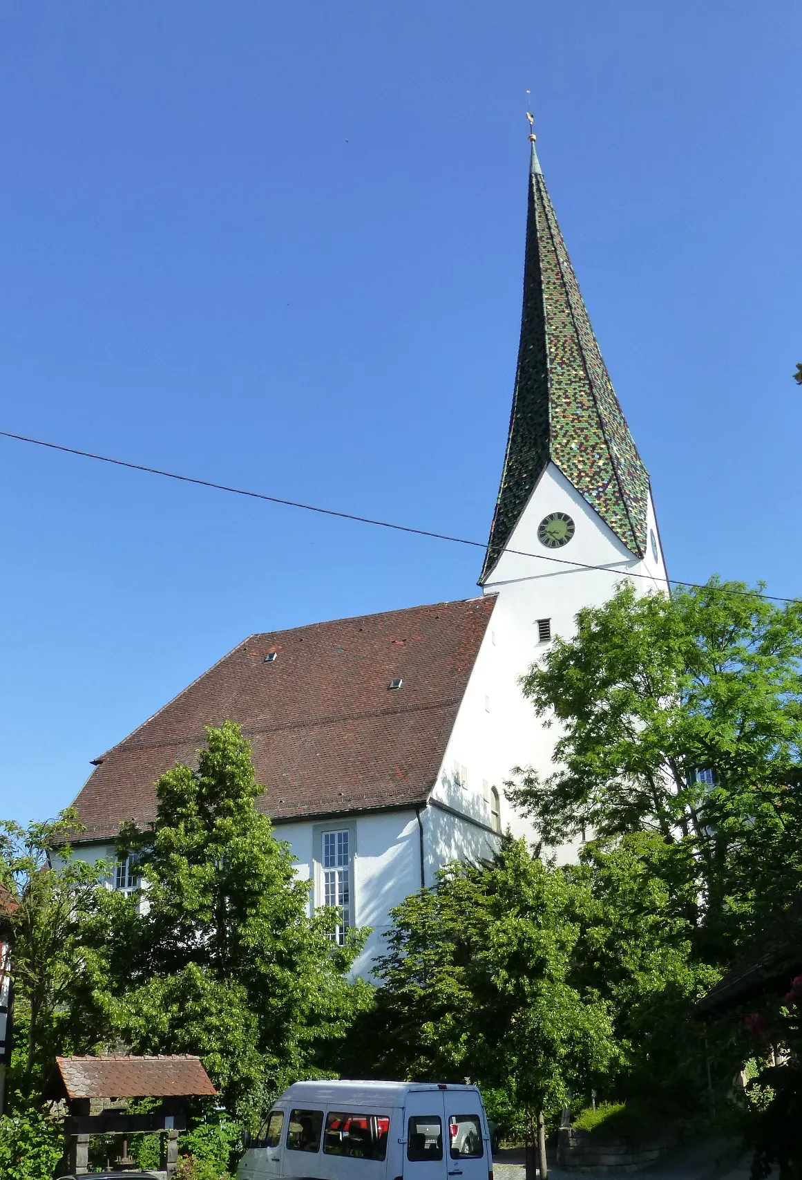 Photo showing: Weissach im Tal Church, Evangelische Pfarrkirche St. Agatha, Baden-Wurtemberg, Germany.