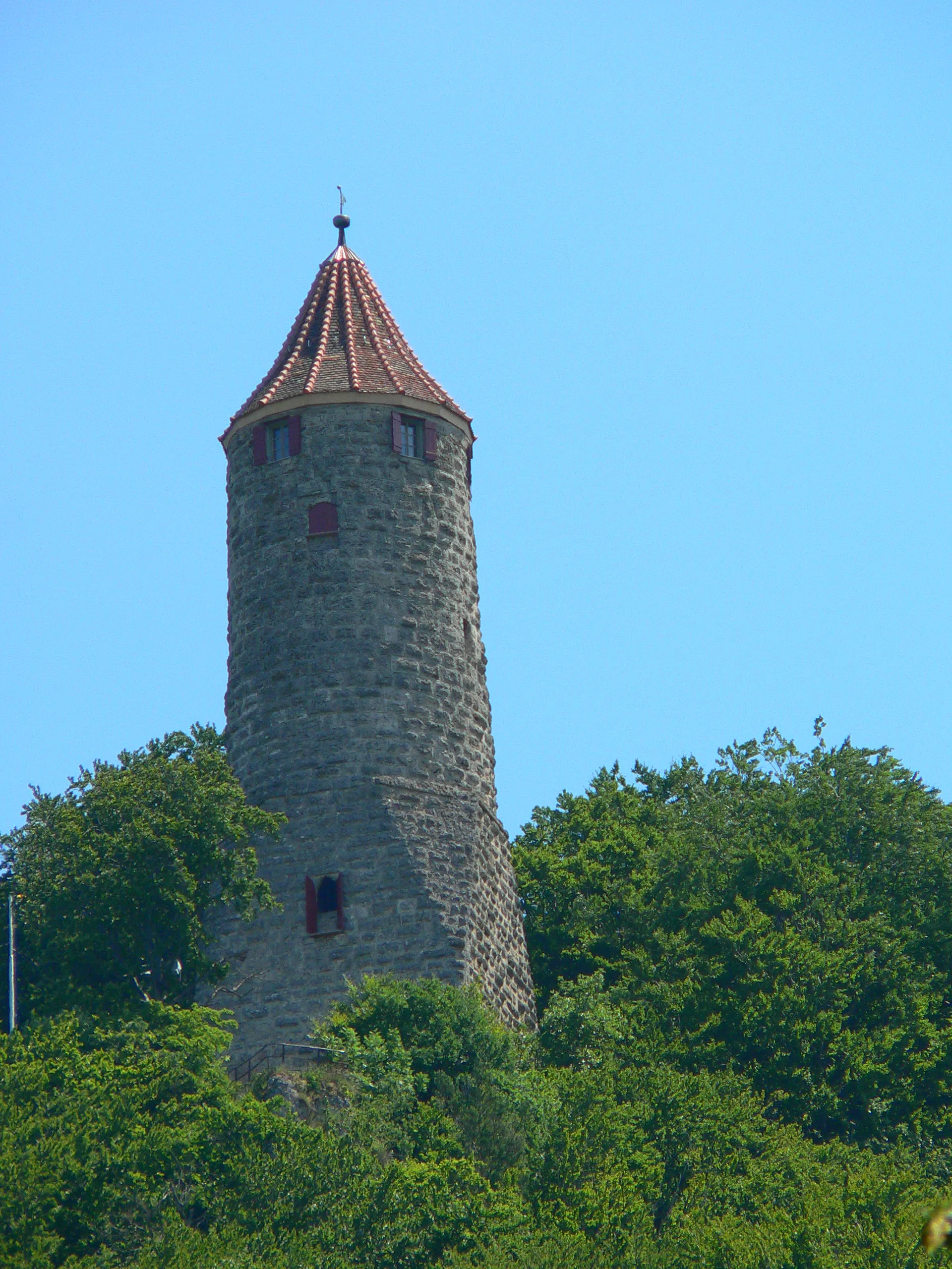 Photo showing: Der Ödenturm oberhalb von Geislingen an der Steige, Deutschland