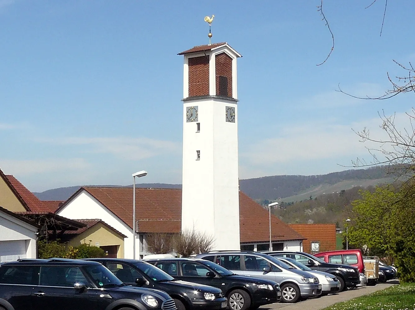 Photo showing: 1958 erbaute Christuskirche in Kleinglattbach (Vaihingen an der Enz)