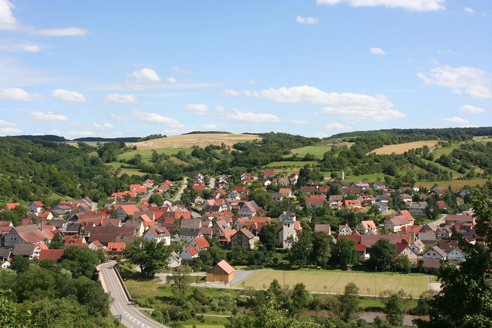 Photo showing: Hohebach, part of Dörzbach, from the North