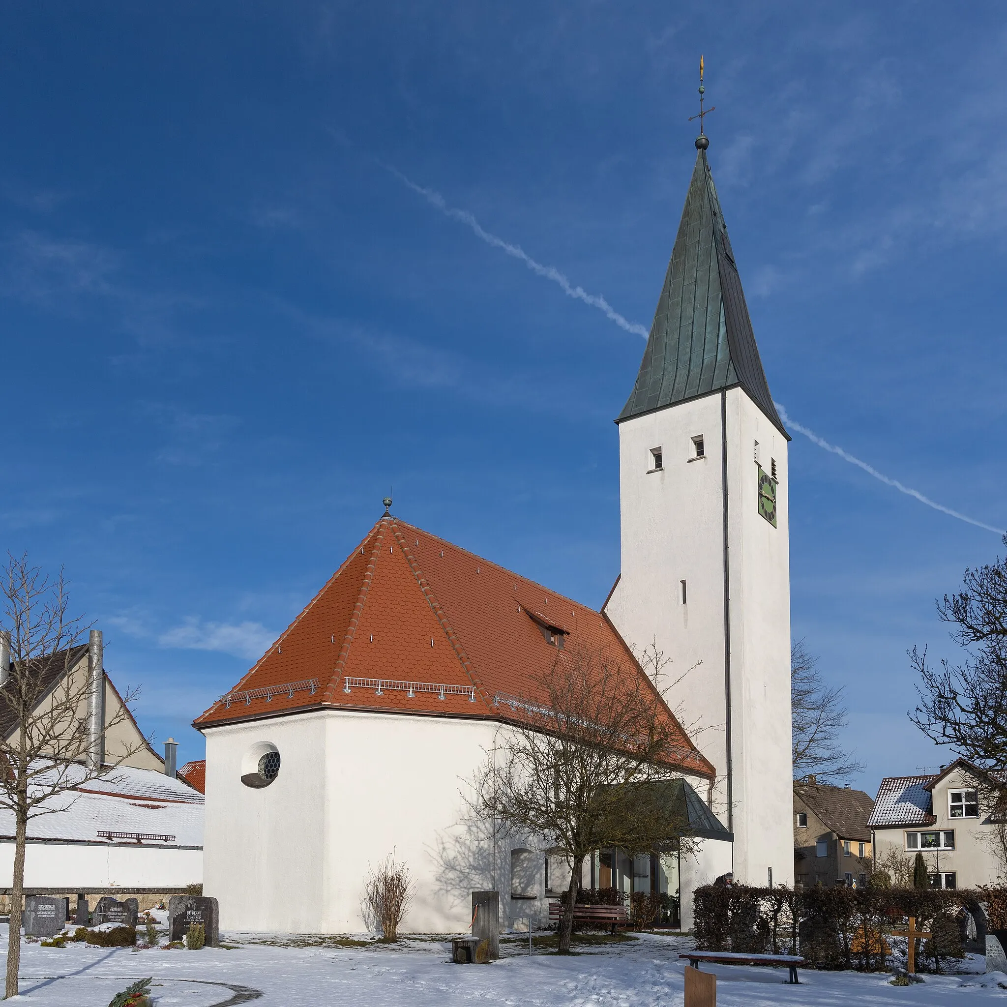 Photo showing: Südwestansicht der Georgskirche in Ettlenschieß.