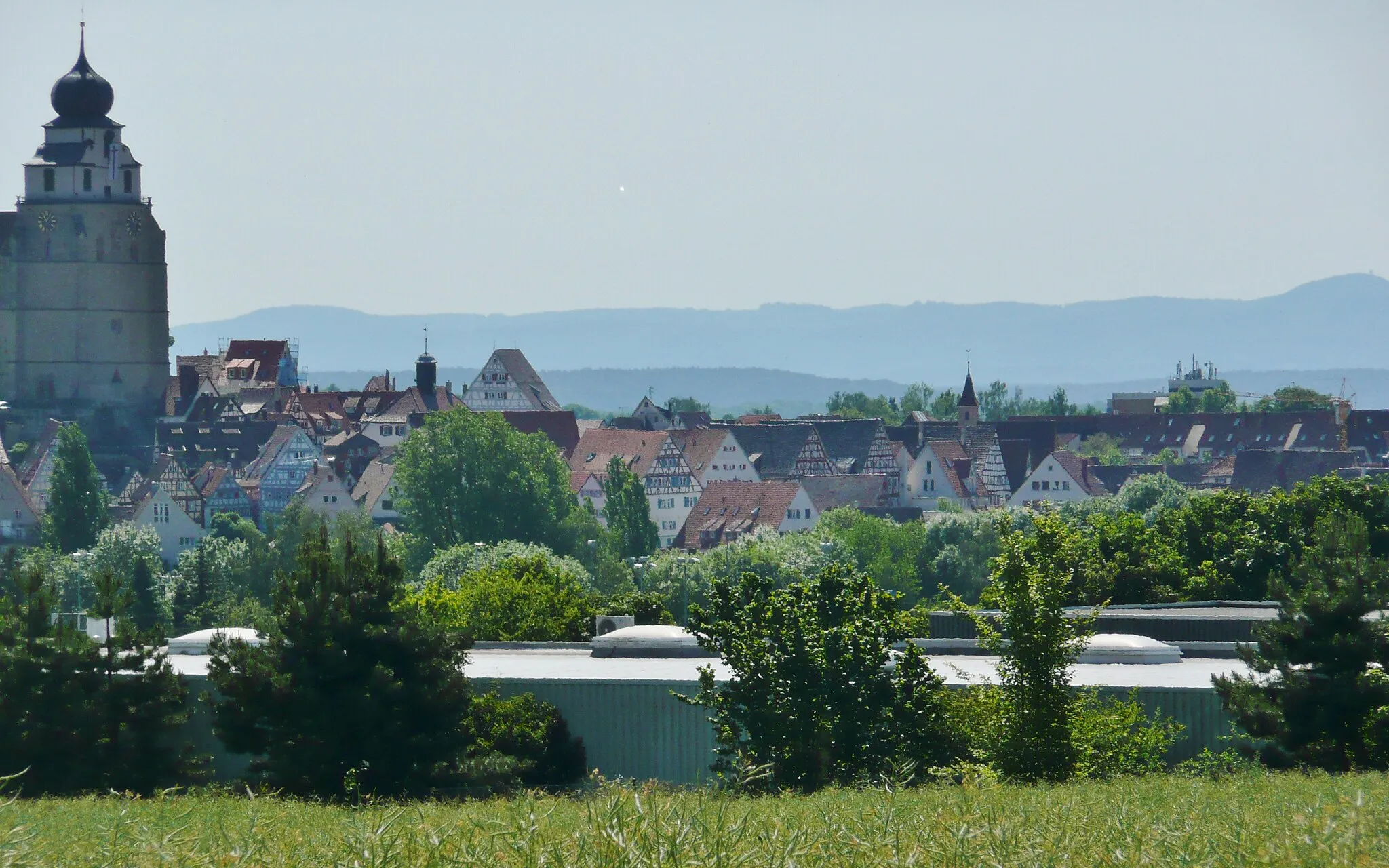 Photo showing: Herrenberg mit Blick auf die Stiftskirche und die schwäbische Alb