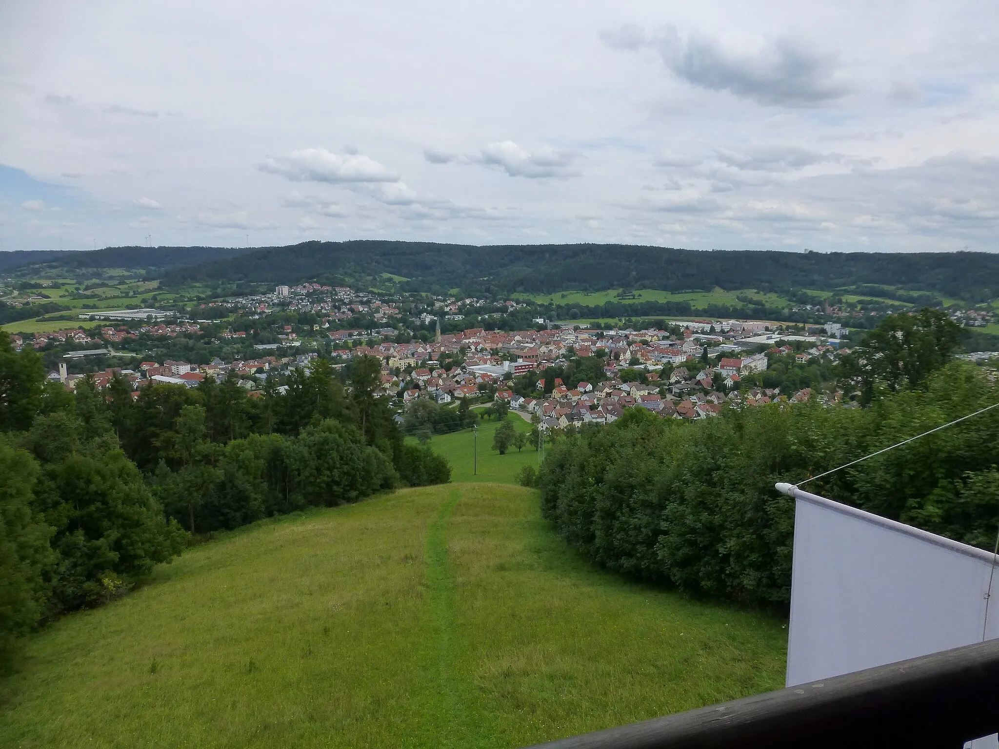 Photo showing: Blick vom Kernerturm auf Gaildorf