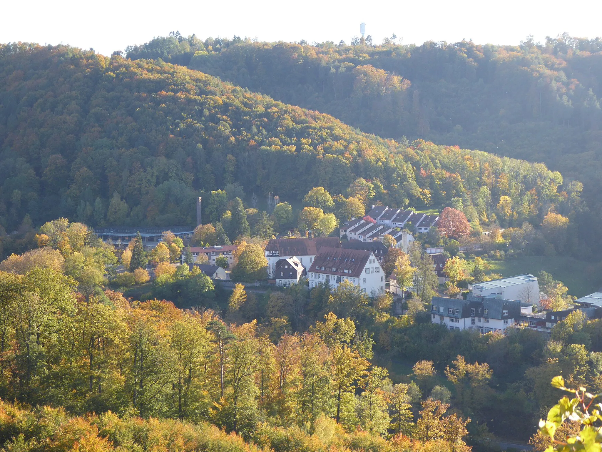 Photo showing: Lichtenstern von der gegenüberliegenden Seite des Nonnenbachtals aus fotografiert