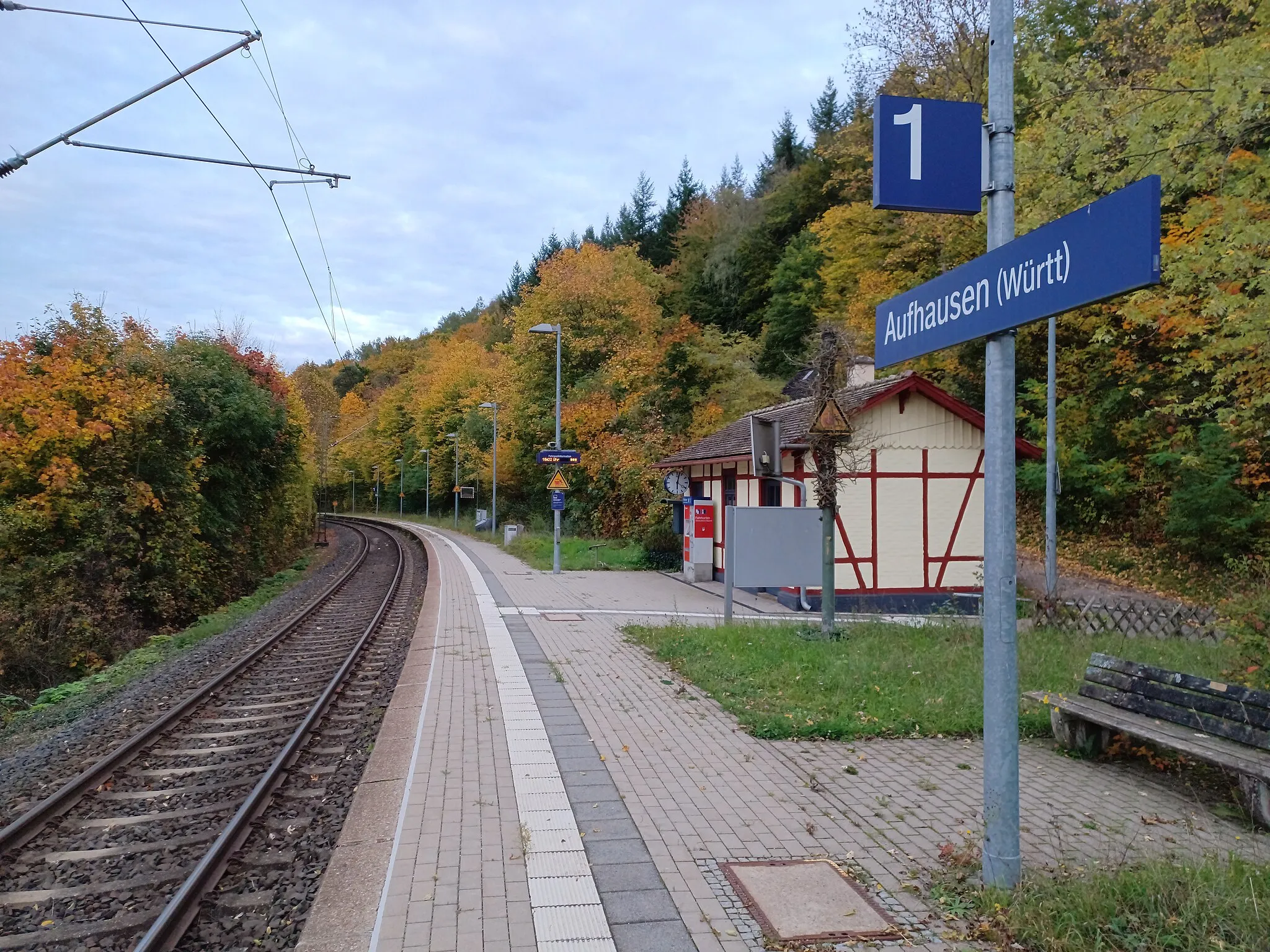 Photo showing: Haltepunkt Aufhausen (Württ) in Aufhausen (Bopfingen)
