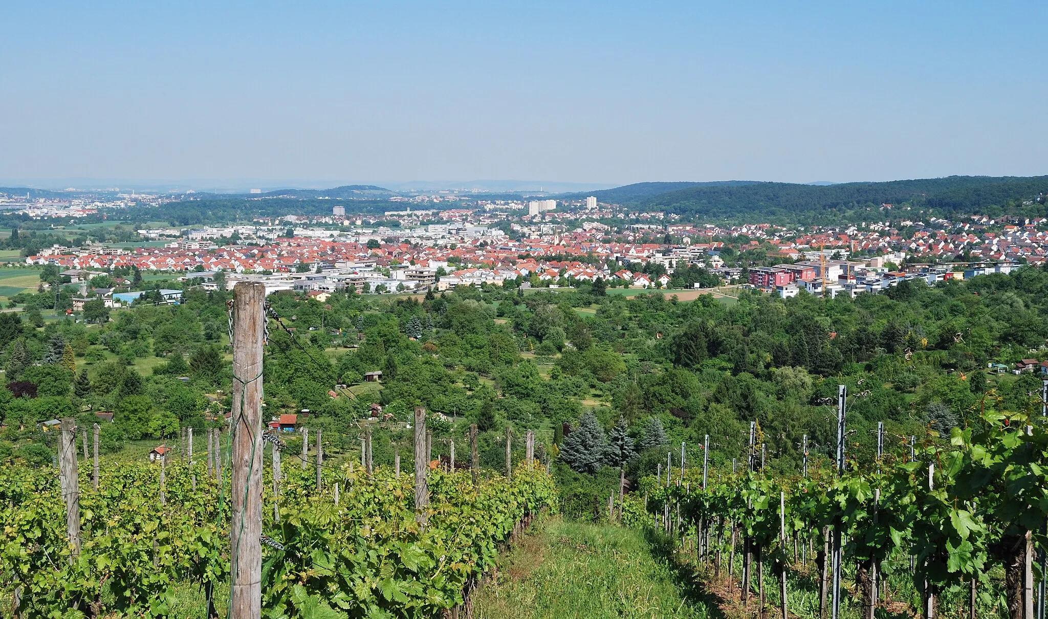 Photo showing: View of Gerlingen, Southern Germany, from the West.