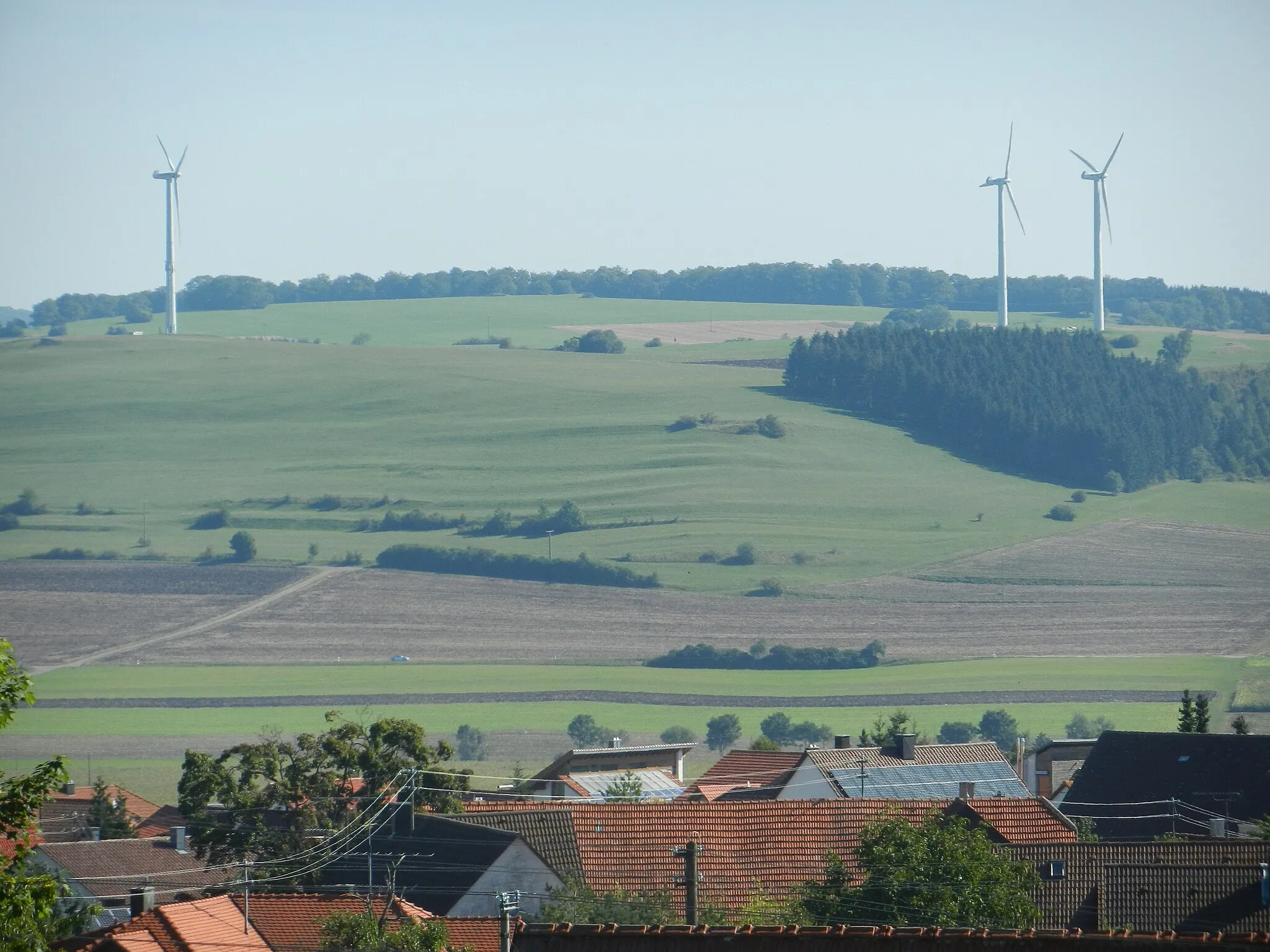 Photo showing: Windpark Himmelberg bei Burladingen, im Vordergrund Salmendingen