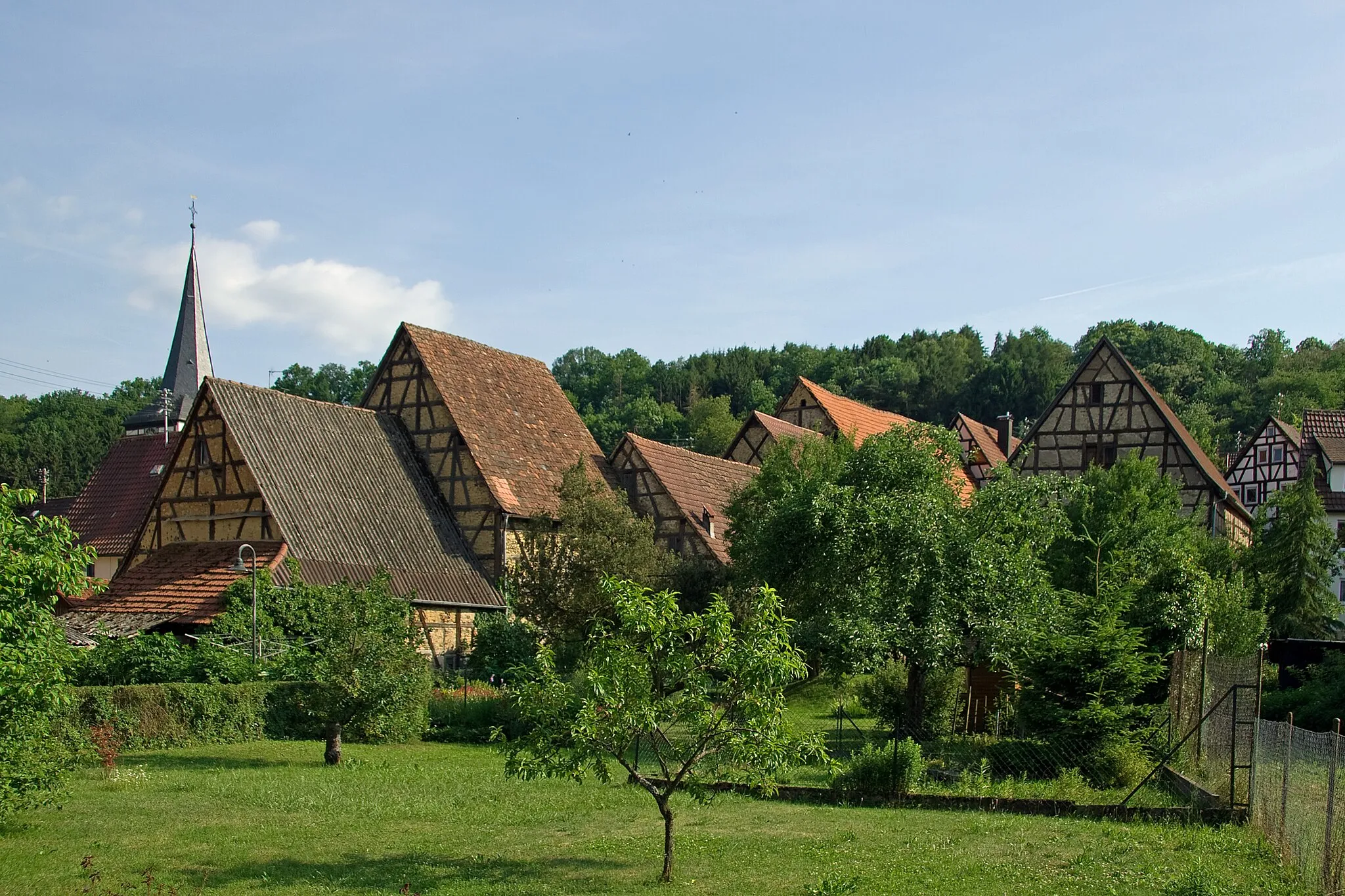 Photo showing: Blick von der Auricher Kreuzbachstraße zur Ortsmitte