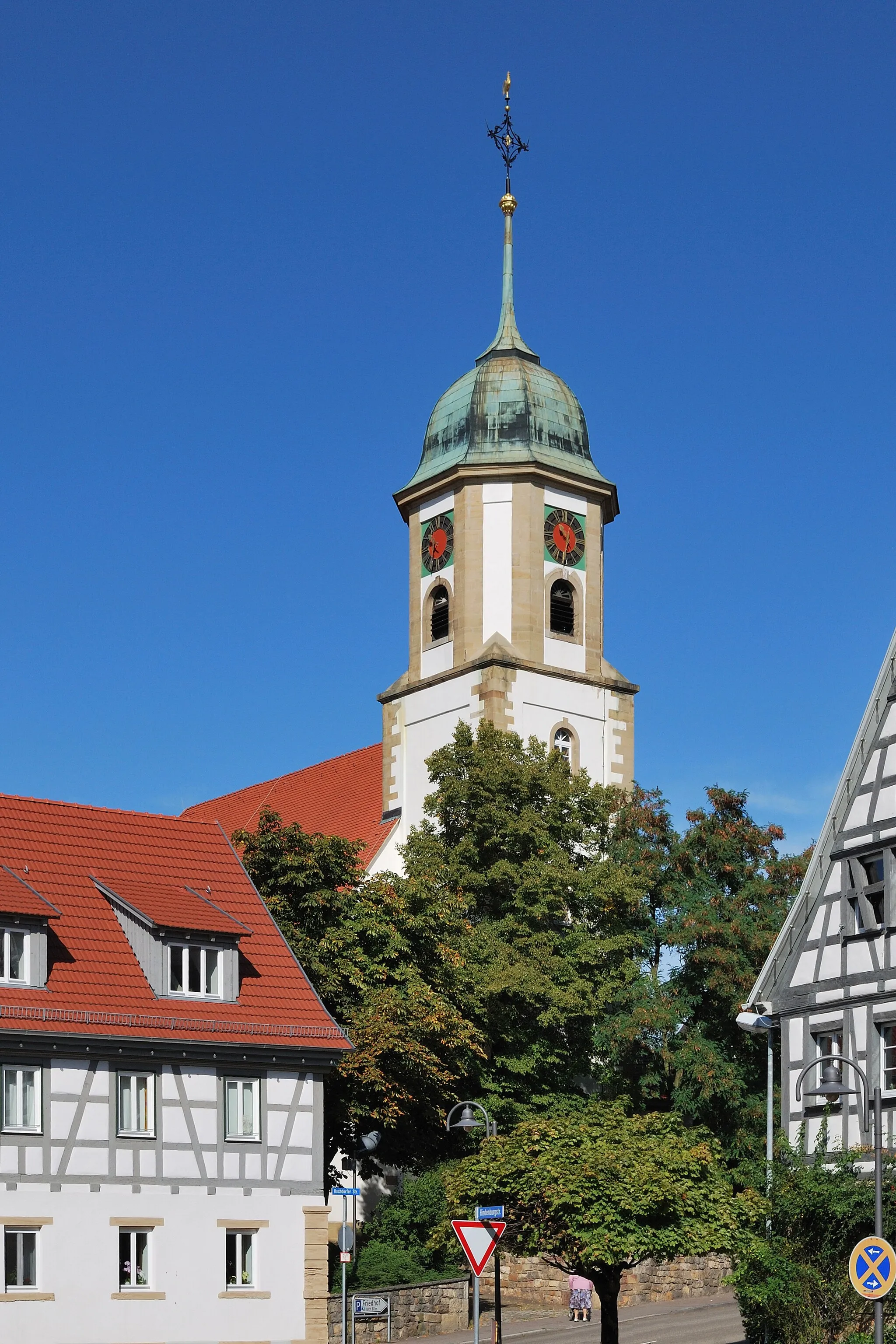 Photo showing: Evangelical parish church St. Peter and Paul in Heimerdingen in Baden-Württemberg in Germany. View from the East.