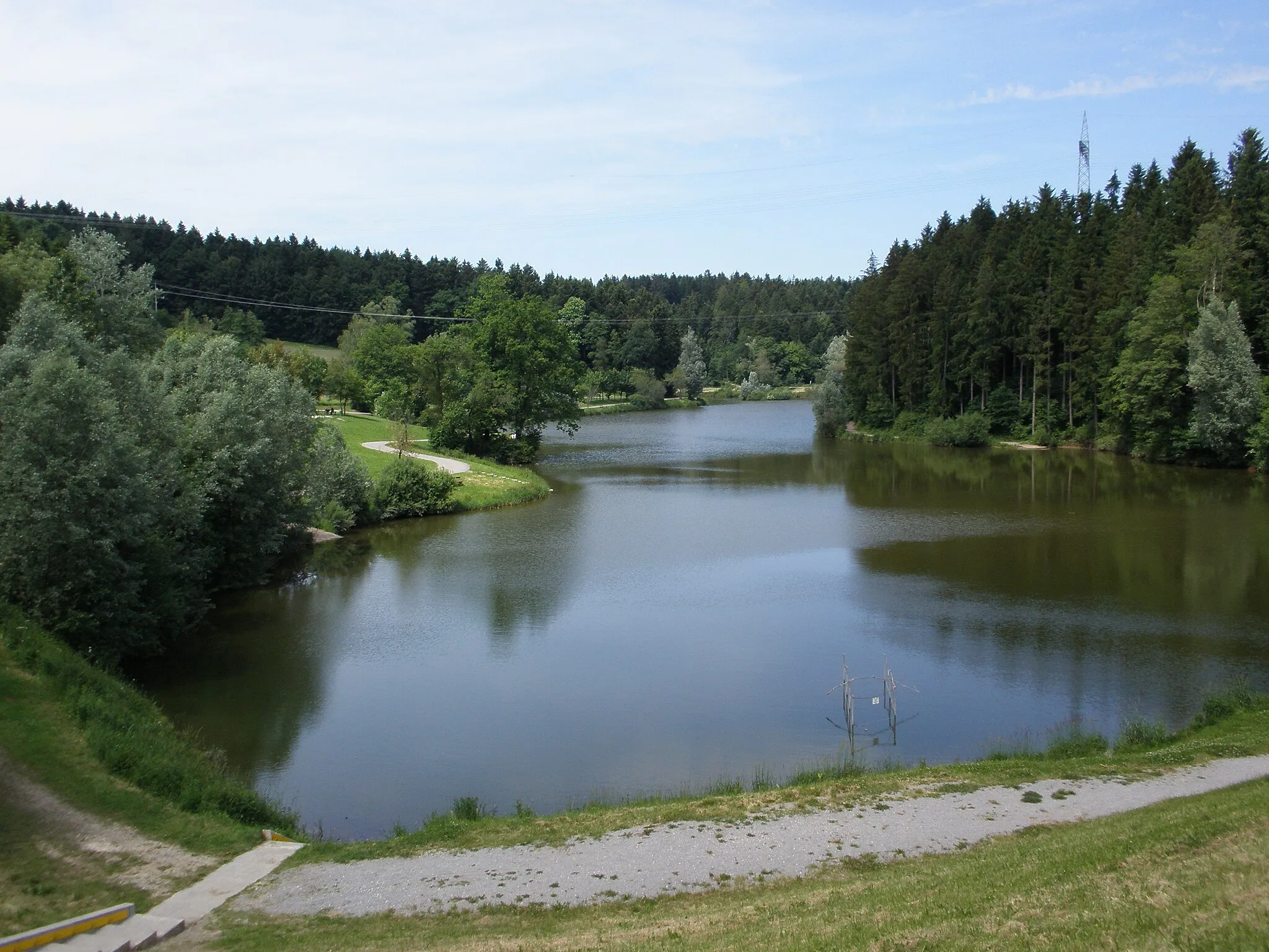 Photo showing: Flood retention basins Leineck near Alfdorf