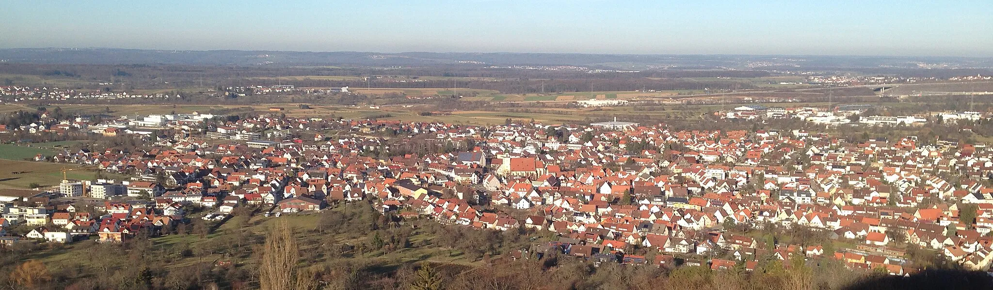 Photo showing: Weilheim an der Teck von der Limburg (Weilheim an der Teck) aus.