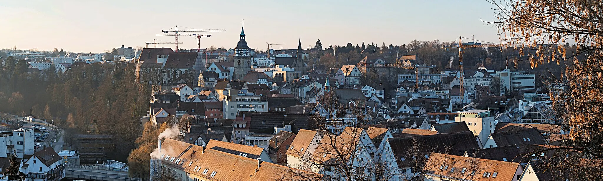 Photo showing: Blick auf die Backnanger Altstadt