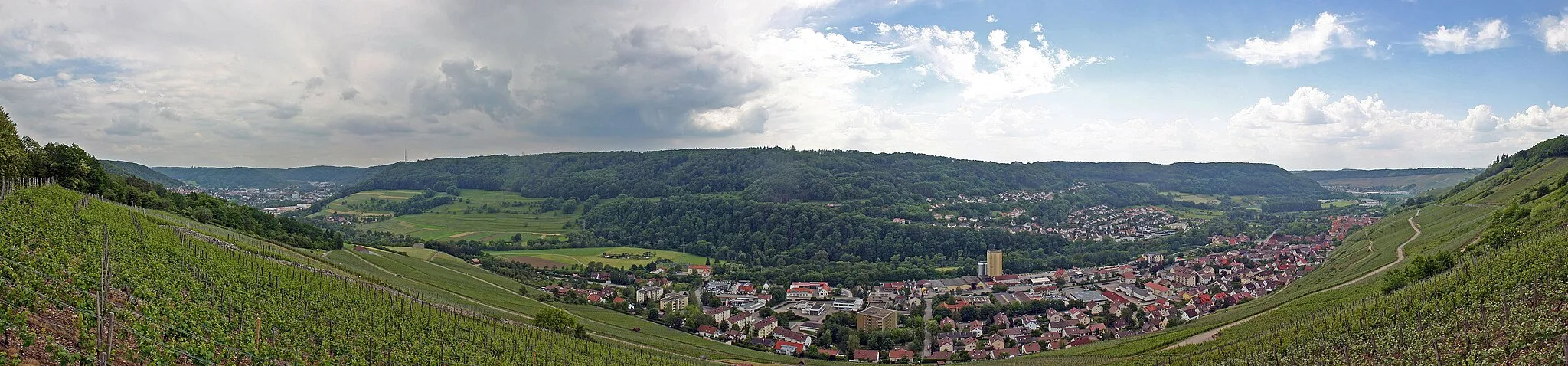 Photo showing: Panoramablick übers Kochertal bei Ingelfingen