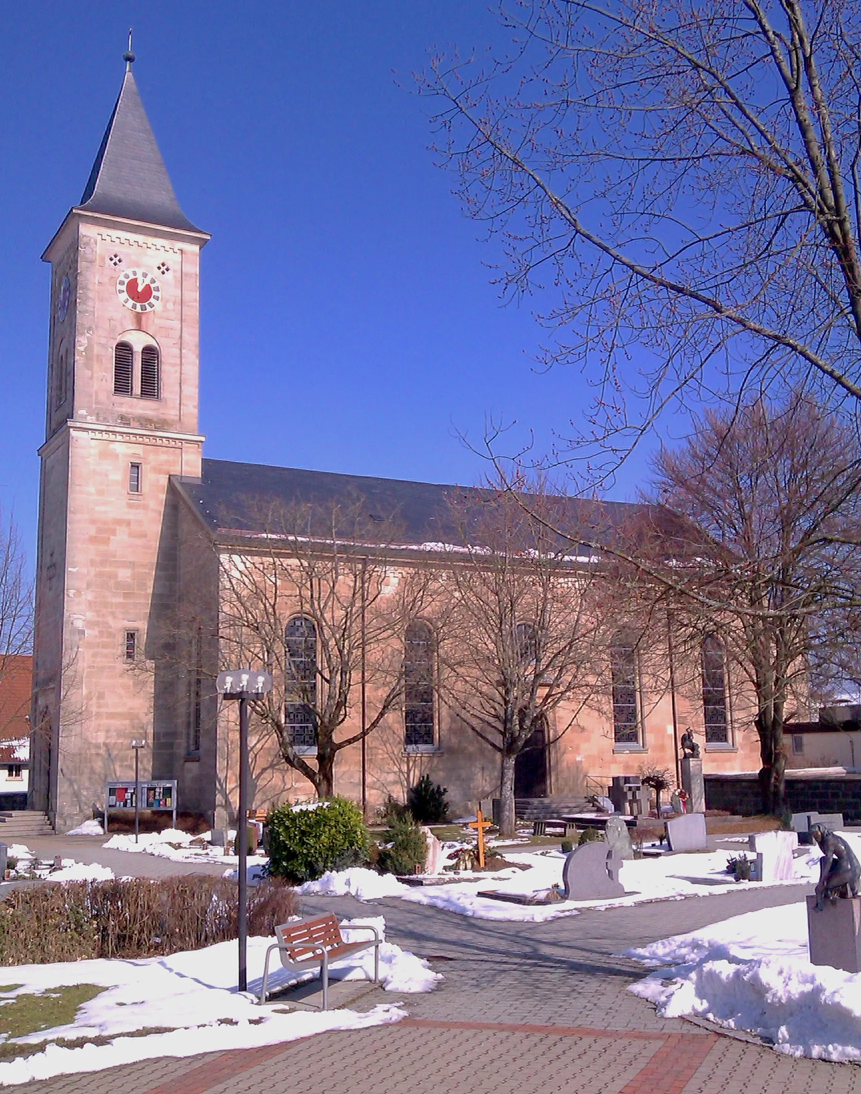 Photo showing: St. George’s church, Mutlangen, view from the south