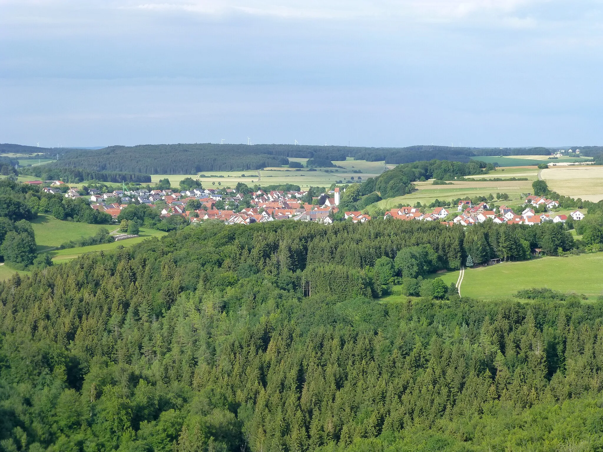 Photo showing: Blick vom Hursch-Turm in Richtung Zainingen