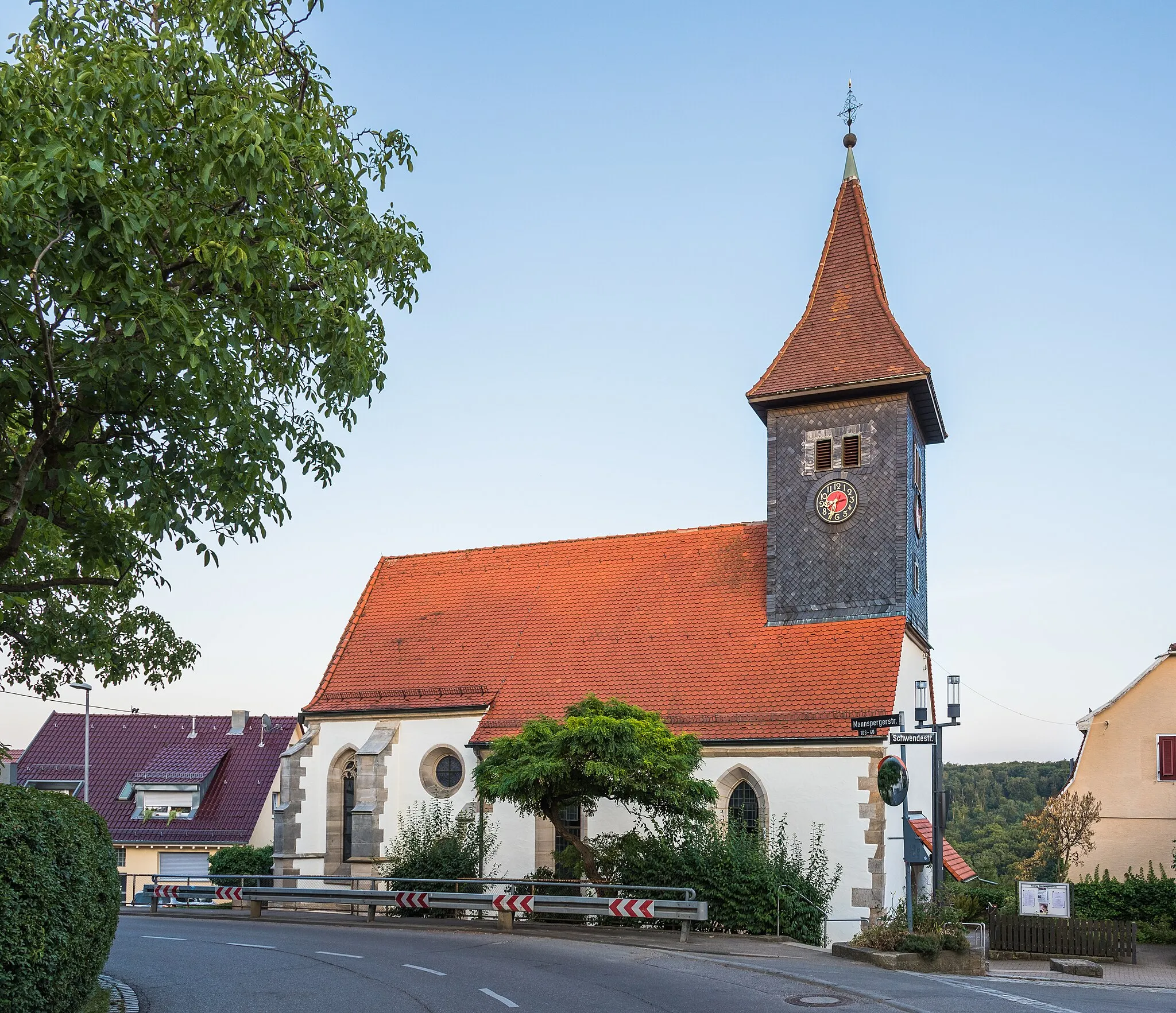 Photo showing: Old protestant church in Heumaden, Stuttgart, Germany