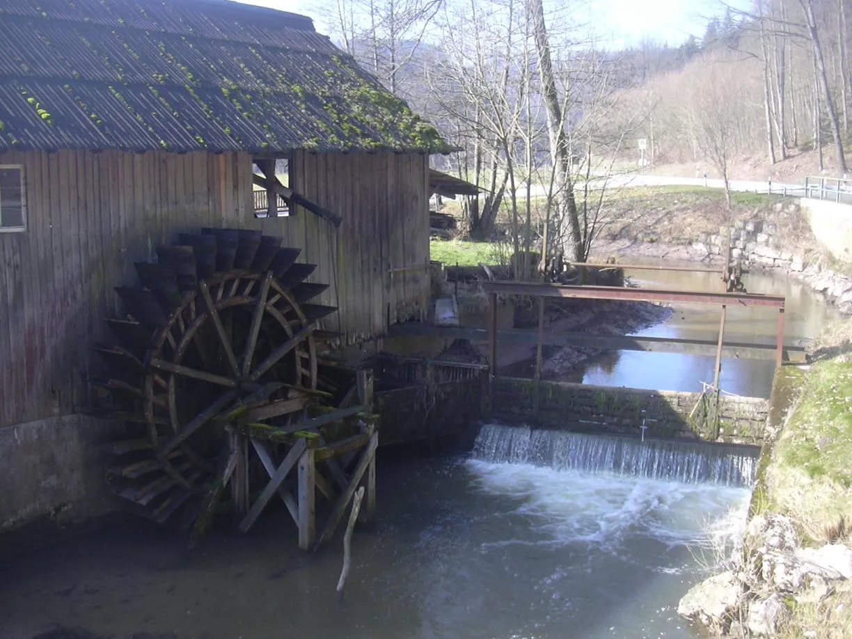 Photo showing: Watermill near Oberrot, Germany