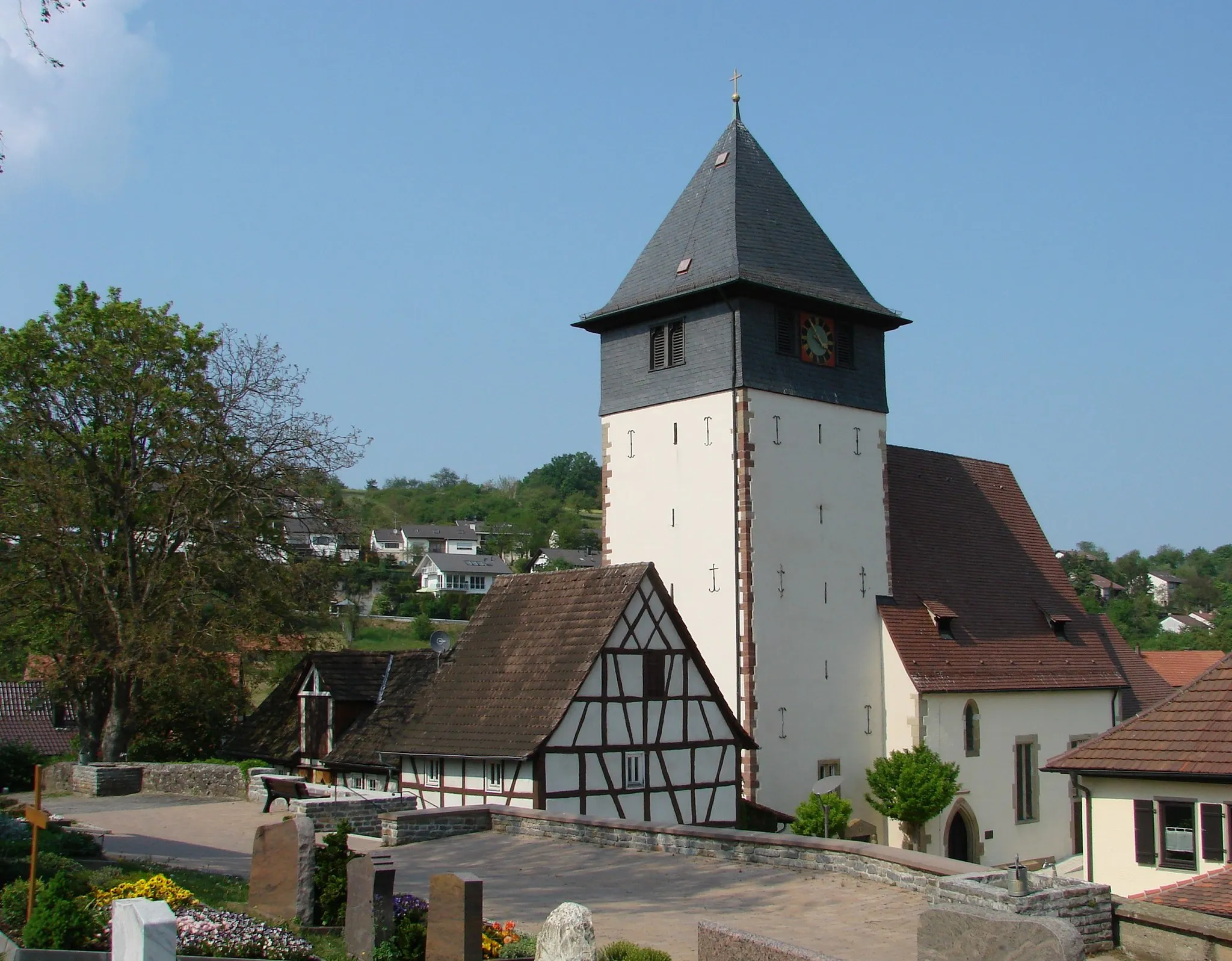 Photo showing: Wiernsheim, Lutheran church in the community village of Iptingen