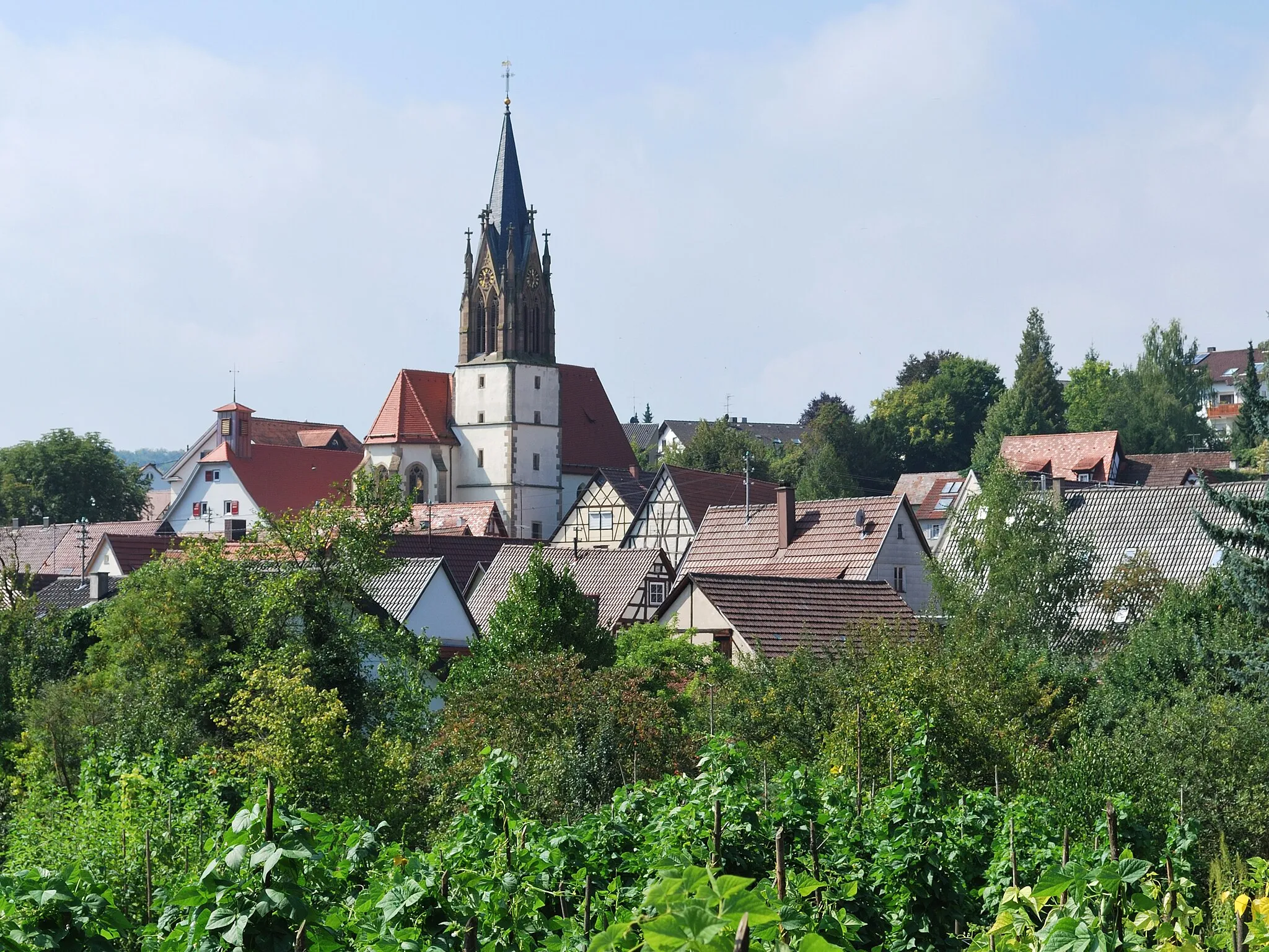 Photo showing: Eberdingen (Baden-Württemberg, Germany) with the St. Martin church.
