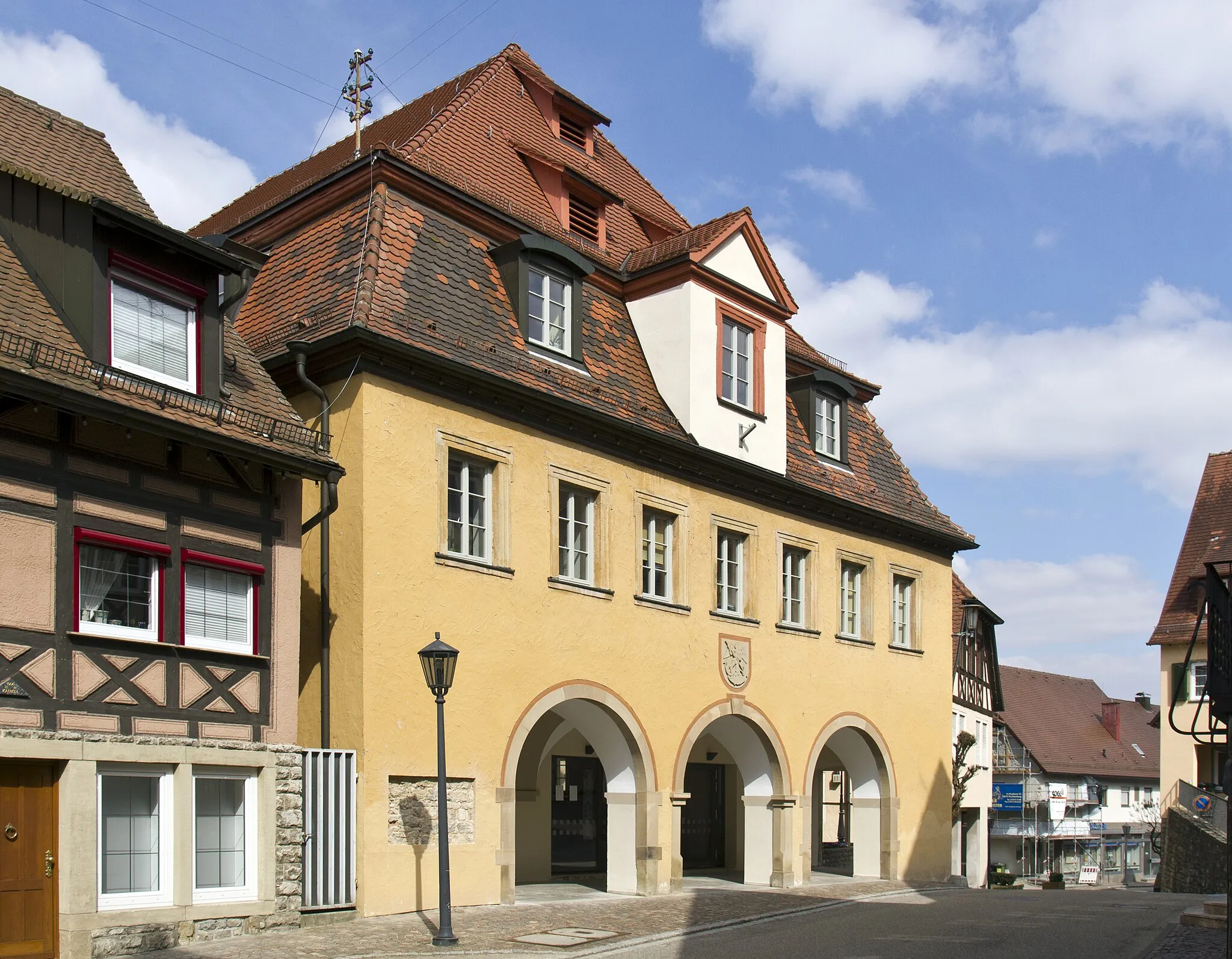Photo showing: Forchtenberg, Rathaus; Geburtshaus von Sophie Scholl, hier verbrachten die Geschwister Scholl ihre Kindheit