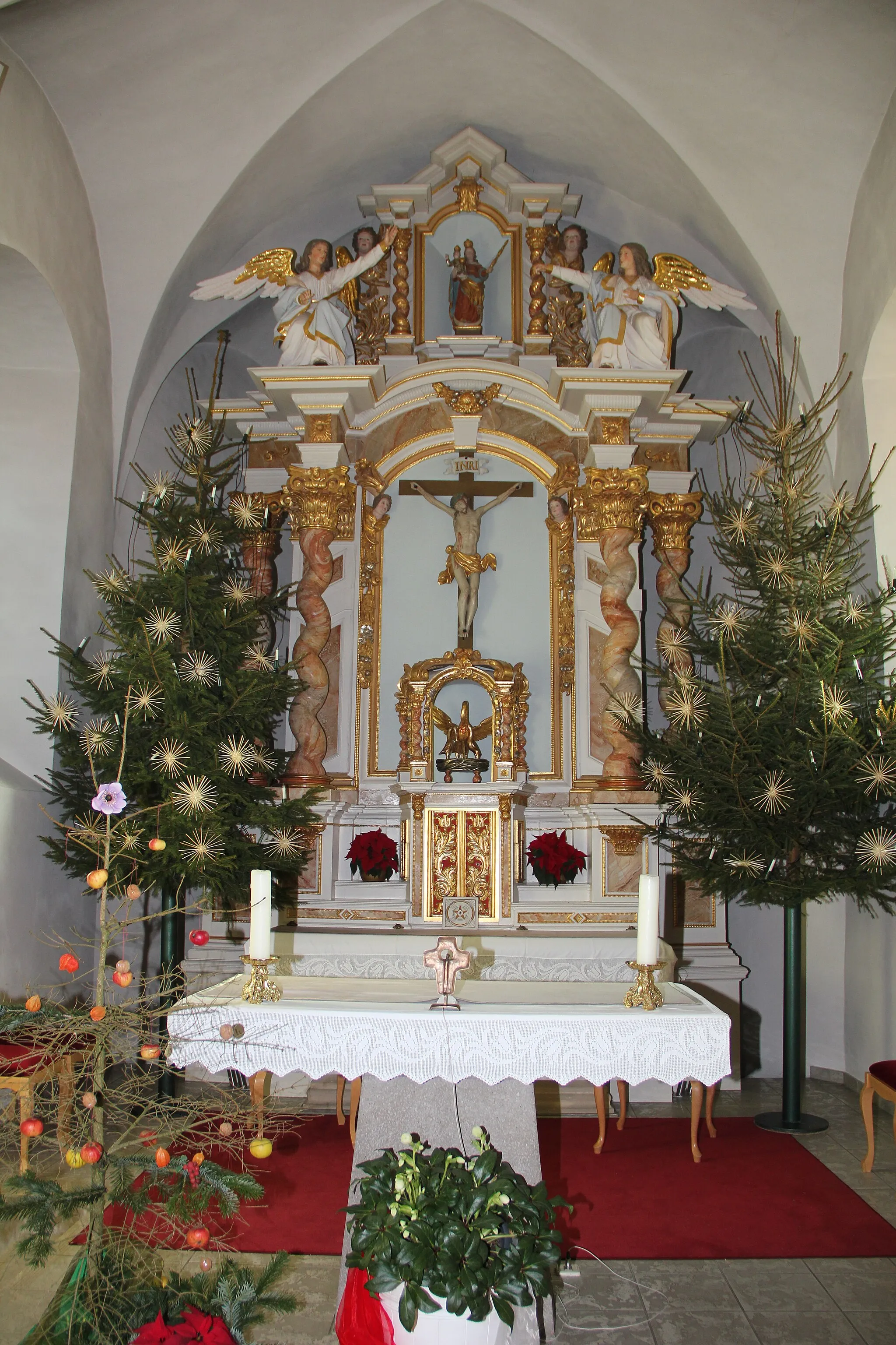 Photo showing: Hochaltar der Kirche St. Mariä Heimsuchung in Breitenholz
