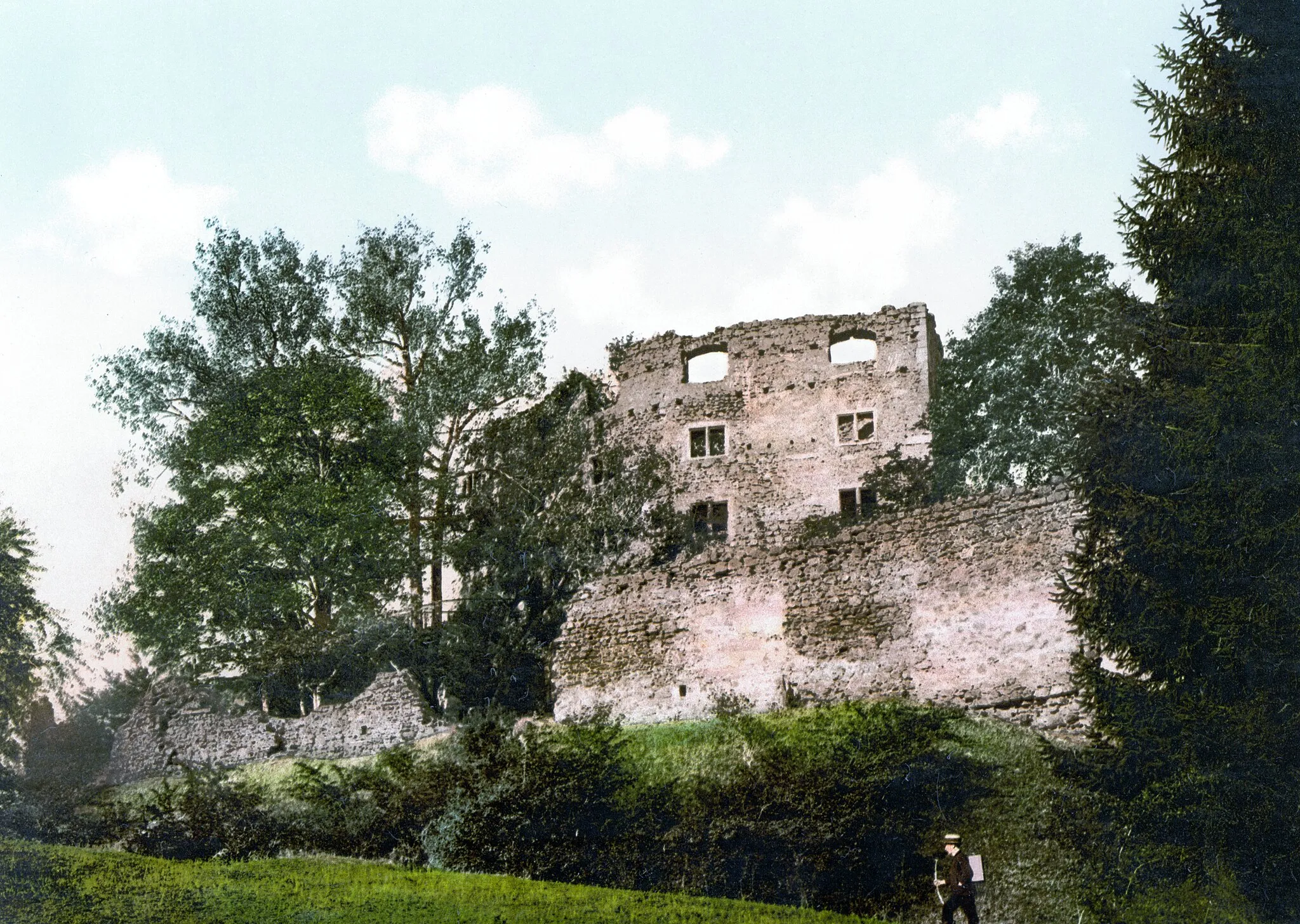 Photo showing: Burgruine Liebenstein um 1900