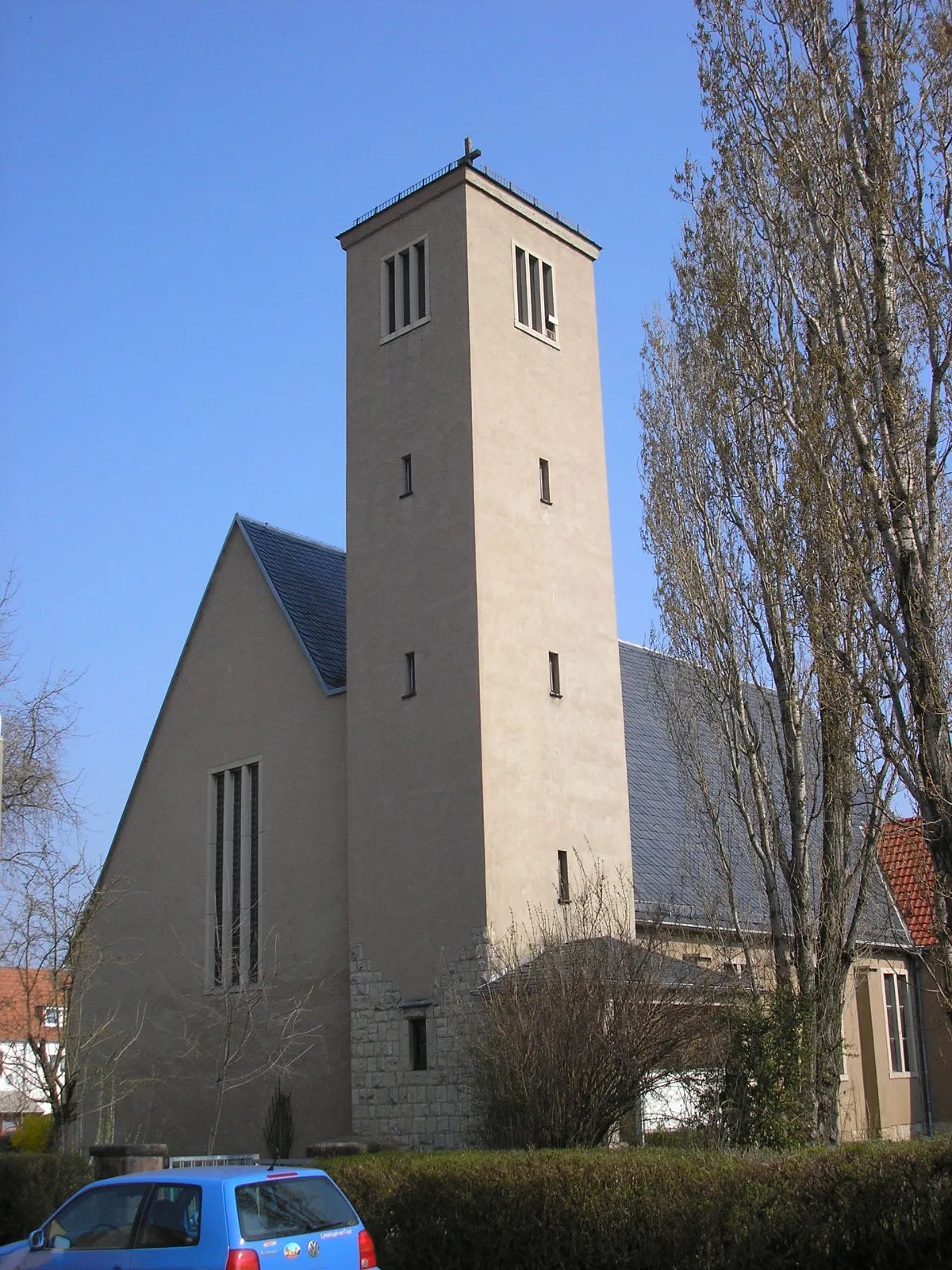 Photo showing: Die Antoniuskirche in Erfurt-Gispersleben (Thüringen).