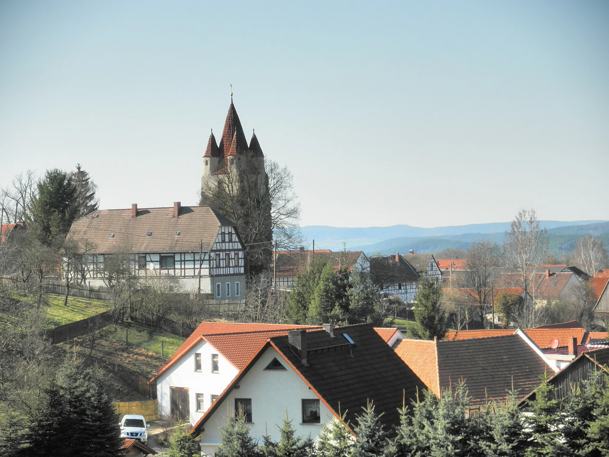 Photo showing: Village of Oberoppurg in Thuringia