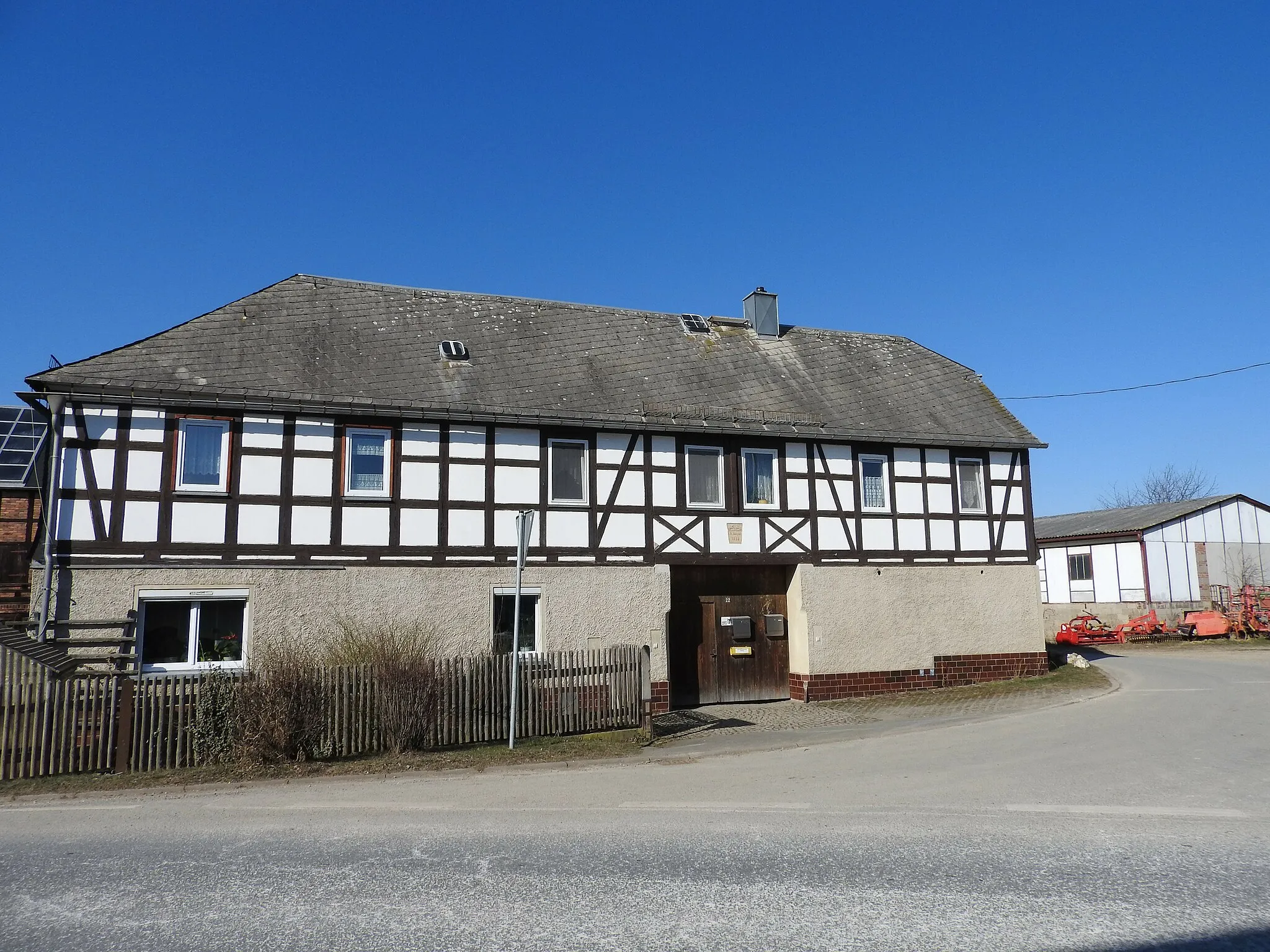 Photo showing: Haus Nummer 22 in Naitschau, Langenwetzendorf, Thüringen