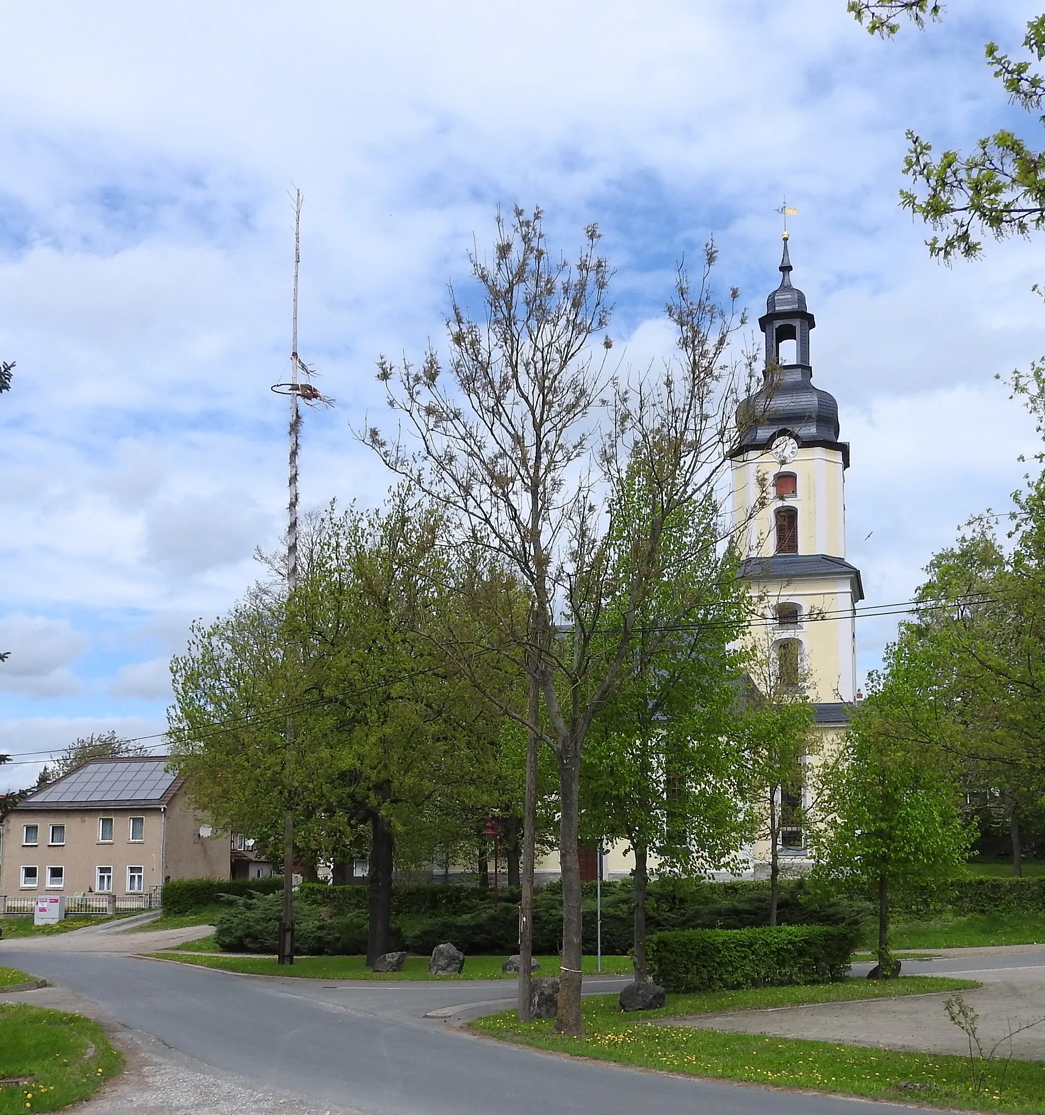 Photo showing: Dorfplatz in Muntscha, Thüringen