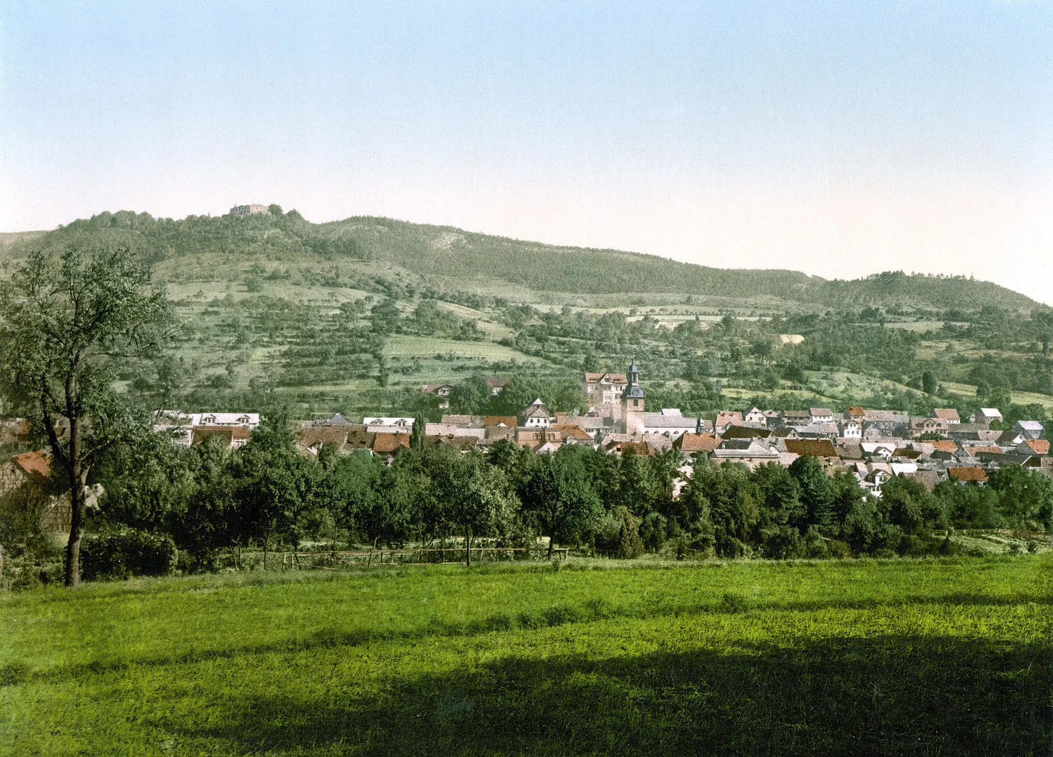 Photo showing: Blankenburg und Burg Greifenstein um 1900