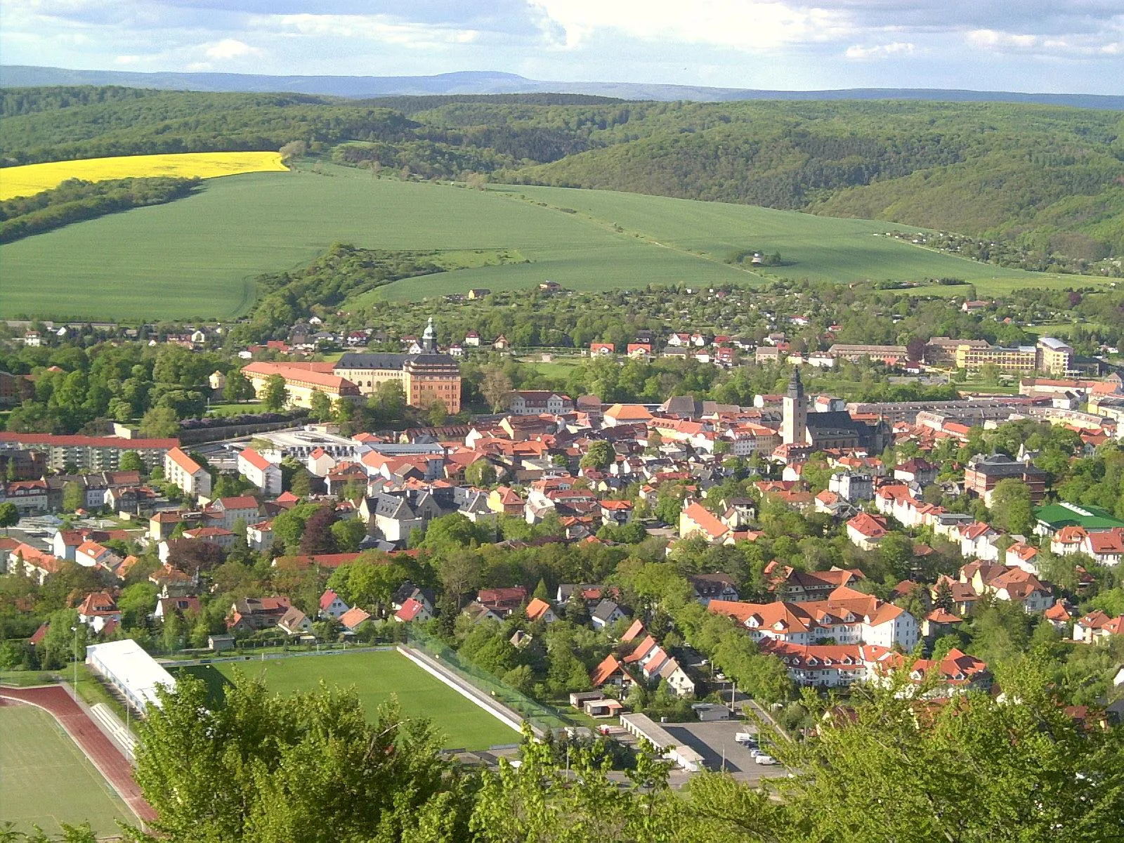 Photo showing: Rondell Sondershausen. Blick auf Sondershausen