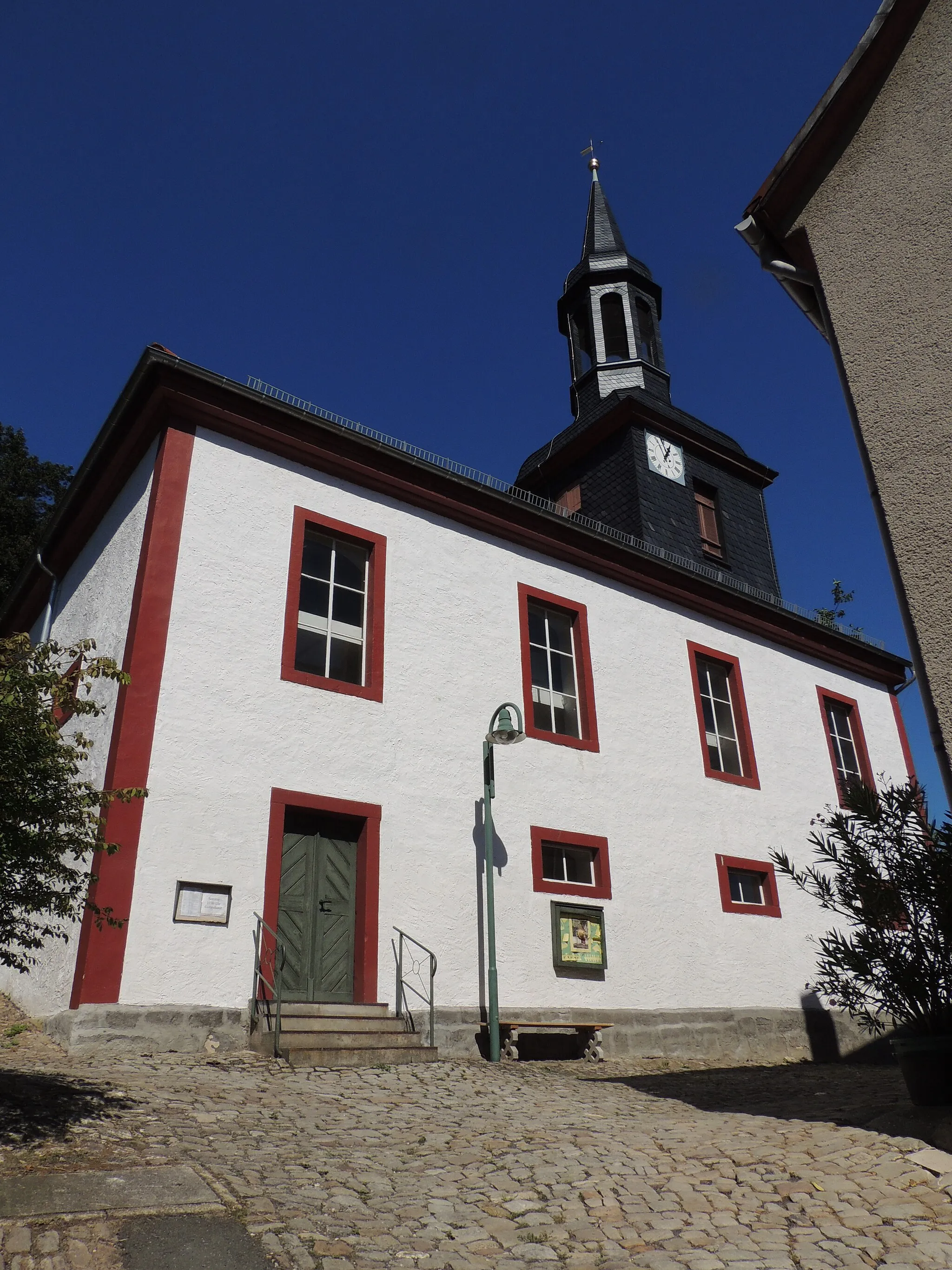 Photo showing: Denkmalgeschütztes Kirche in Zeutsch, Gemeinde Uhlstädt-Kirchhasel