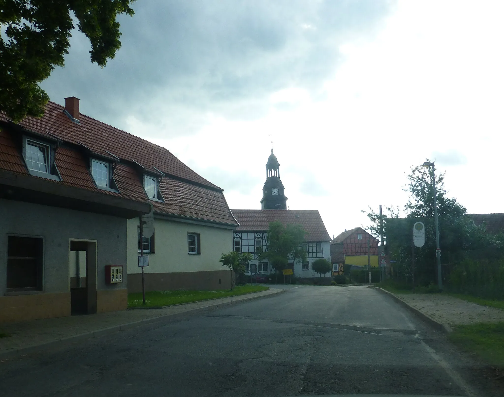 Photo showing: Himmelsberg (Thüringen) im Abendlicht
