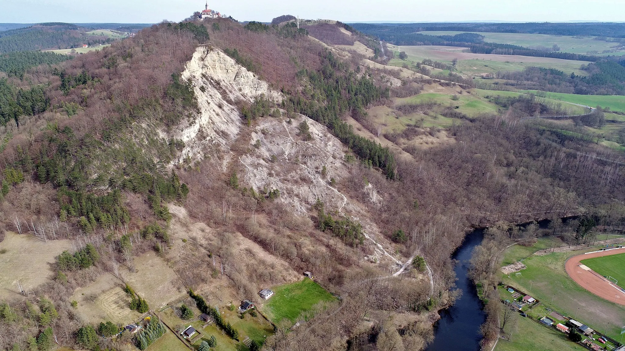 Photo showing: Luftbild des Dohlensteins