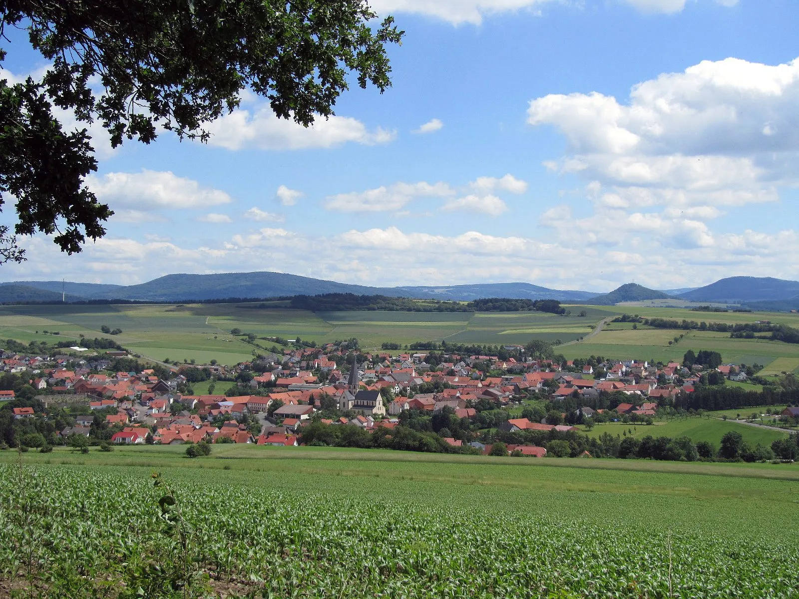 Photo showing: Germany Hesse: village Rasdorf in the Rhön Mountains