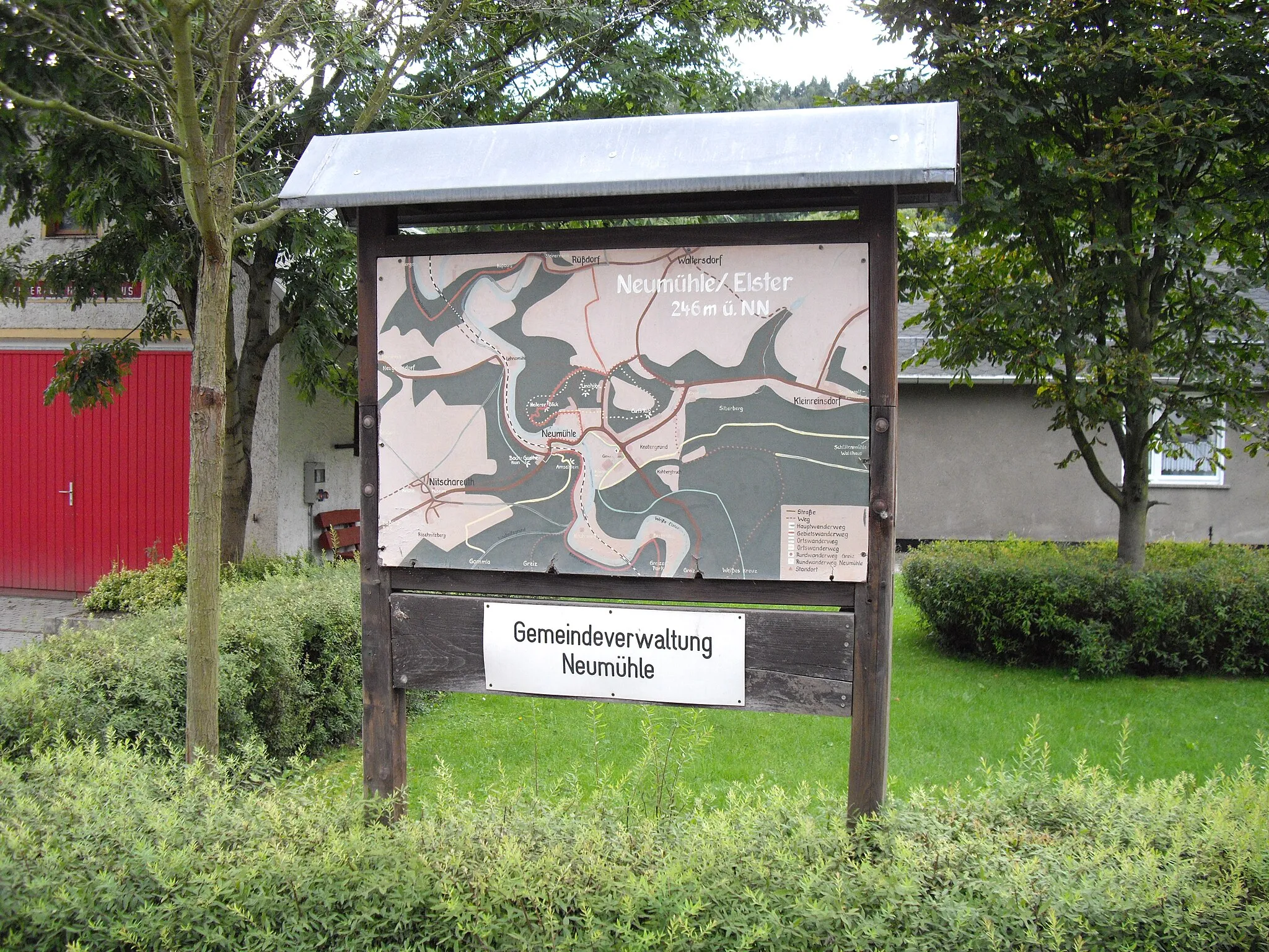 Photo showing: Karte der Gemeindeverwaltung Neumühle  Ende August 2010