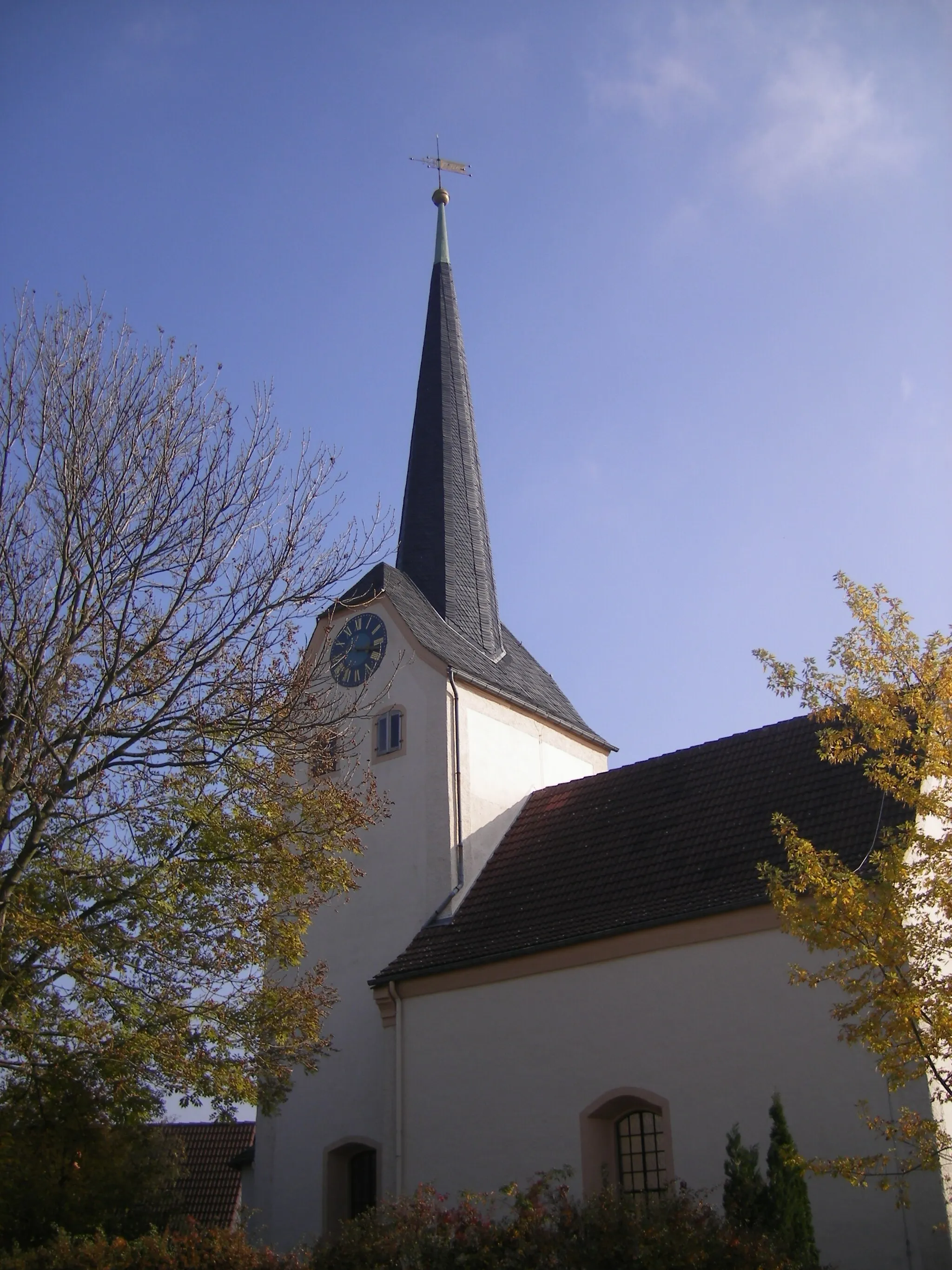 Photo showing: The church in Wettelswalde, municipality Thonhausen near Schmölln/Thuringia in Germany