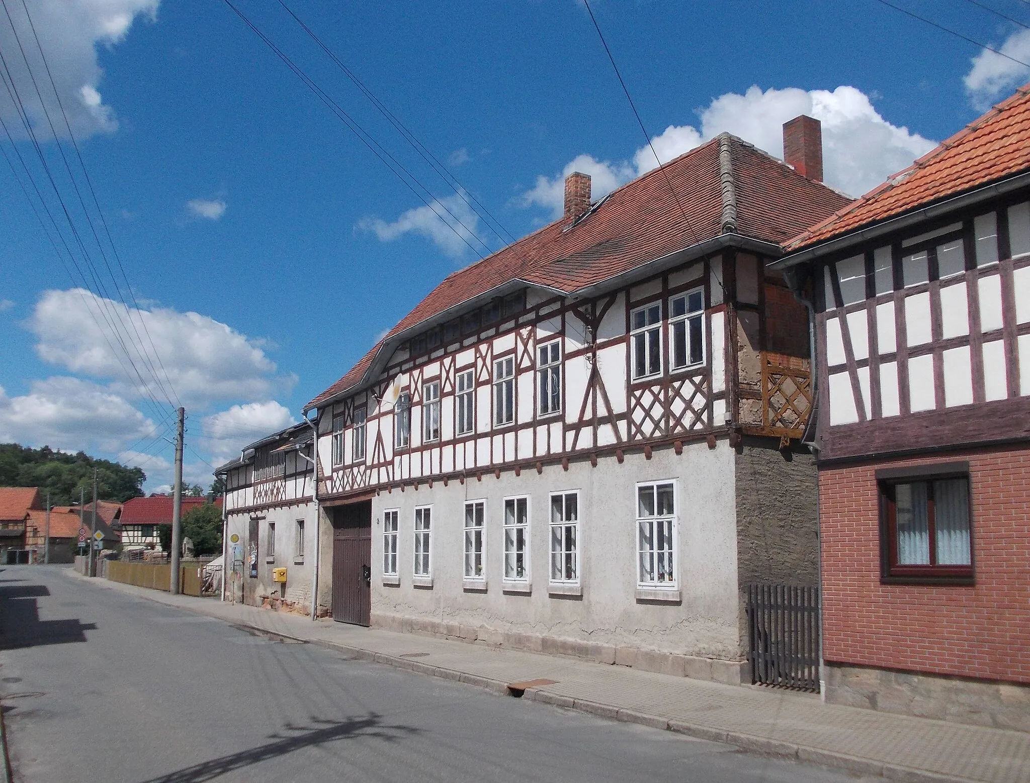 Photo showing: Timber frmaing in Geisenhain (Saale-Holzland-Kreis, Thuringia)