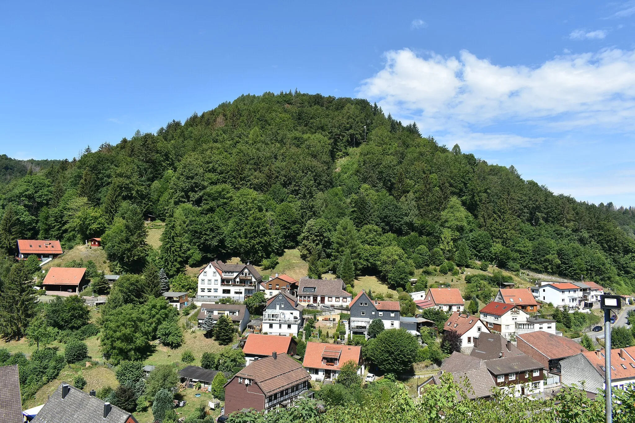 Photo showing: Blick vom Glockenturm zum Kirchberg in Zorge.