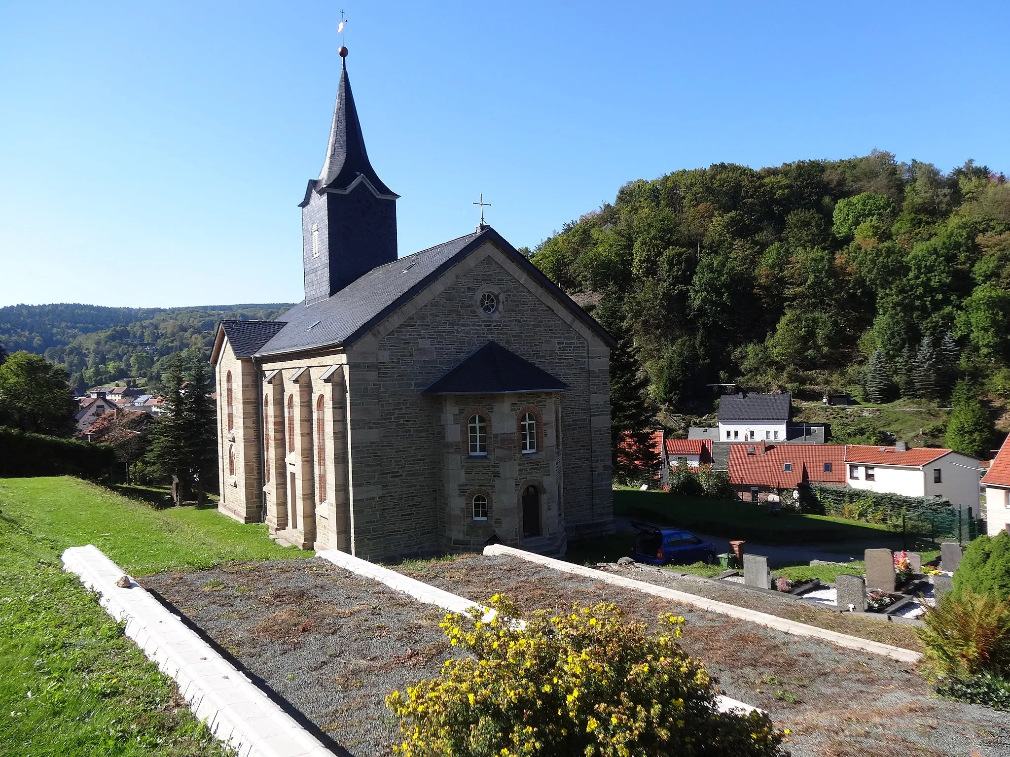 Photo showing: Gotha church in Kleinschmalkalden, Thuringia, Germany