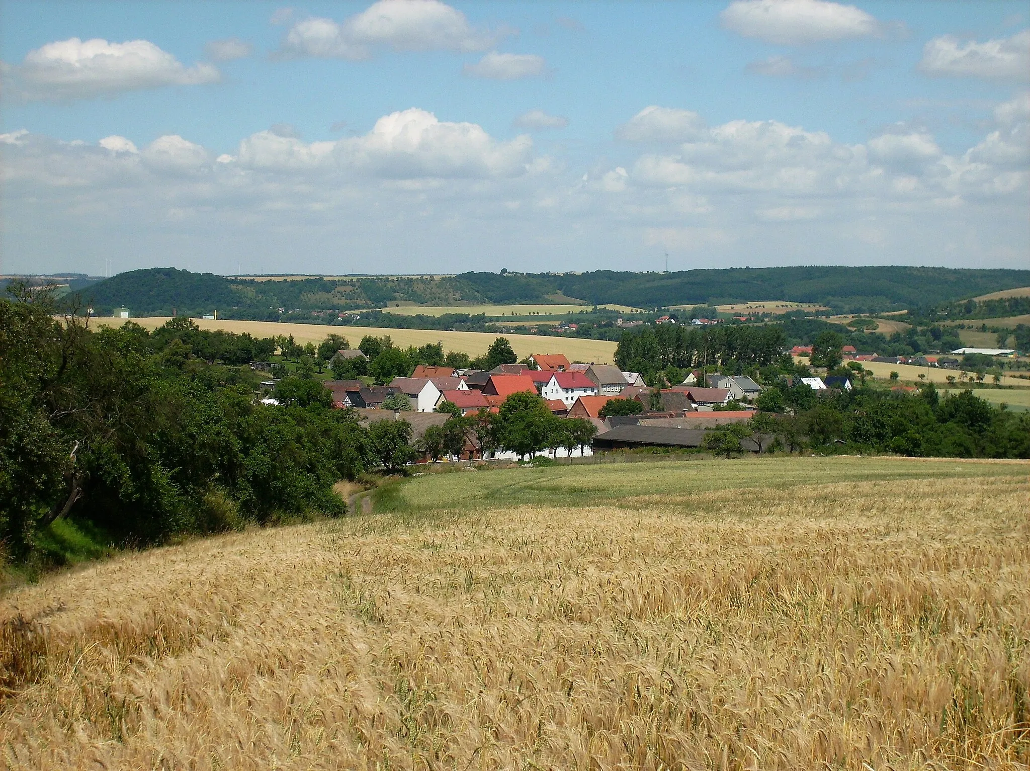 Photo showing: View of the village of Gleina (Bad Köstritz, Greiz district, Thuringia)