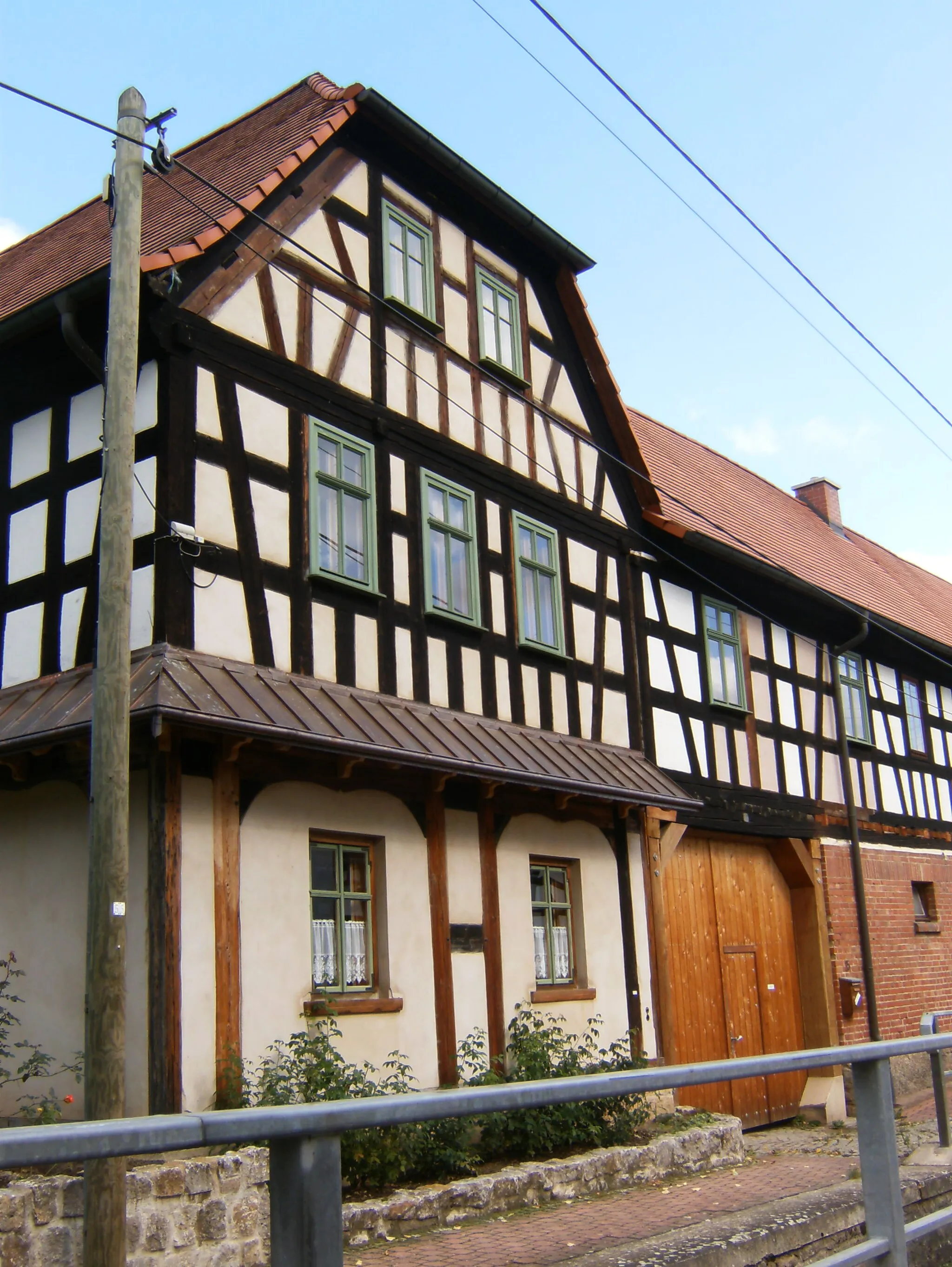 Photo showing: Timber framed farm in the Bad Köstritz district Reichardtsdorf (Thuringia).