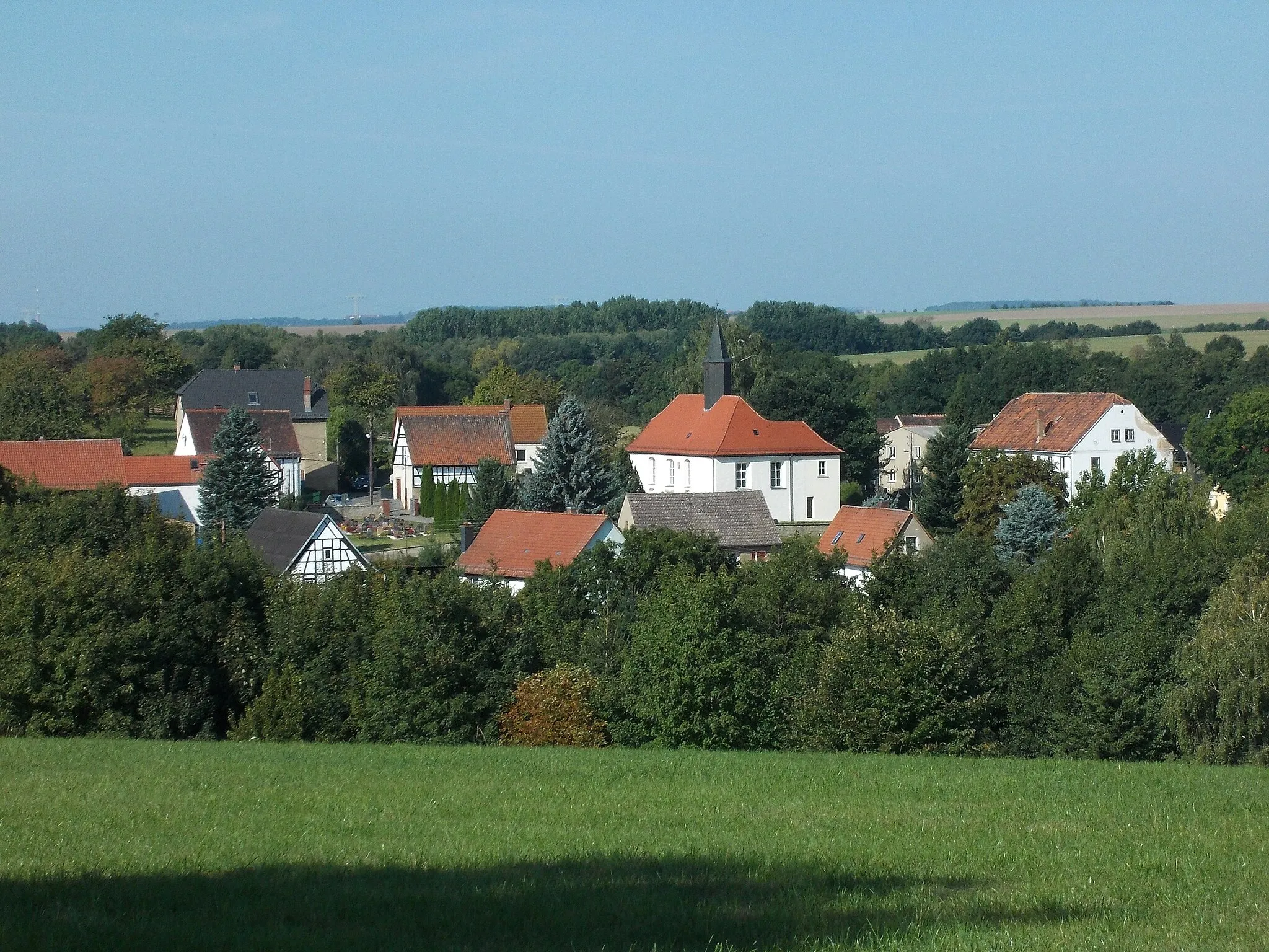 Photo showing: The village of Reichstädt (Greiz district, Thuringia) from the south-east