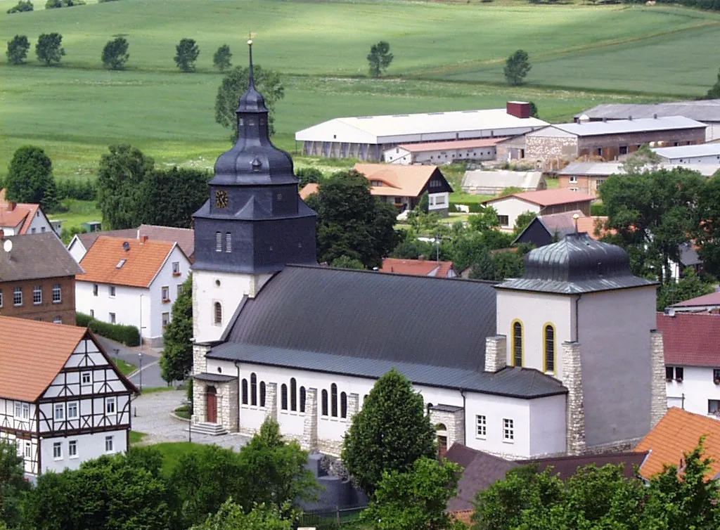 Photo showing: Bischofferode im Eichsfeld - Kirche "Maria Geburt"
Veröffentlichung durch Wikipedia genehmigt - Copyright "Das Archiv für technische Dokumente 1900-1945" - www.superborg.de - 08/2005