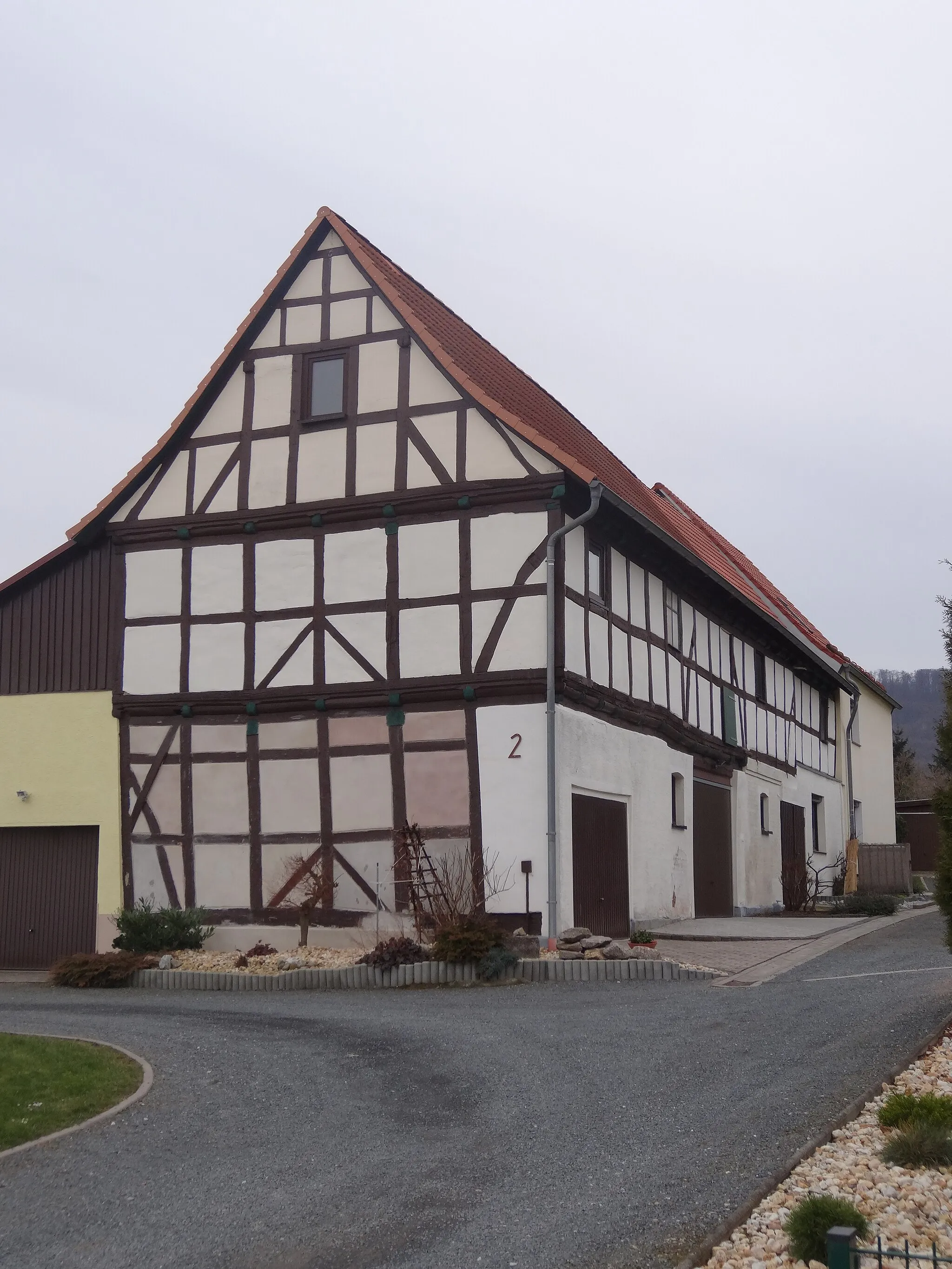 Photo showing: Timber-framed house in Oberorschel, Thuringia, Germany