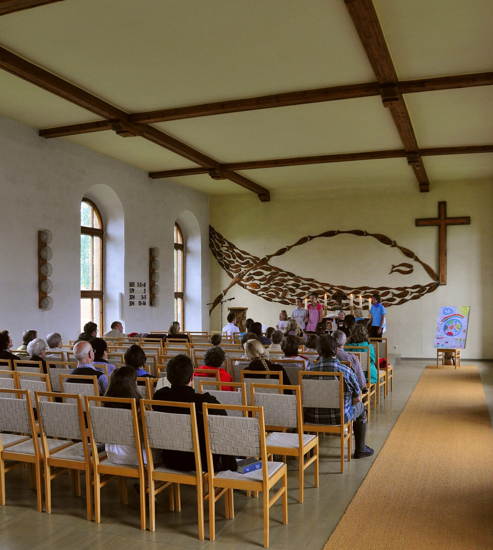 Photo showing: Mess room of the church of Herrenhof (Thuringia)