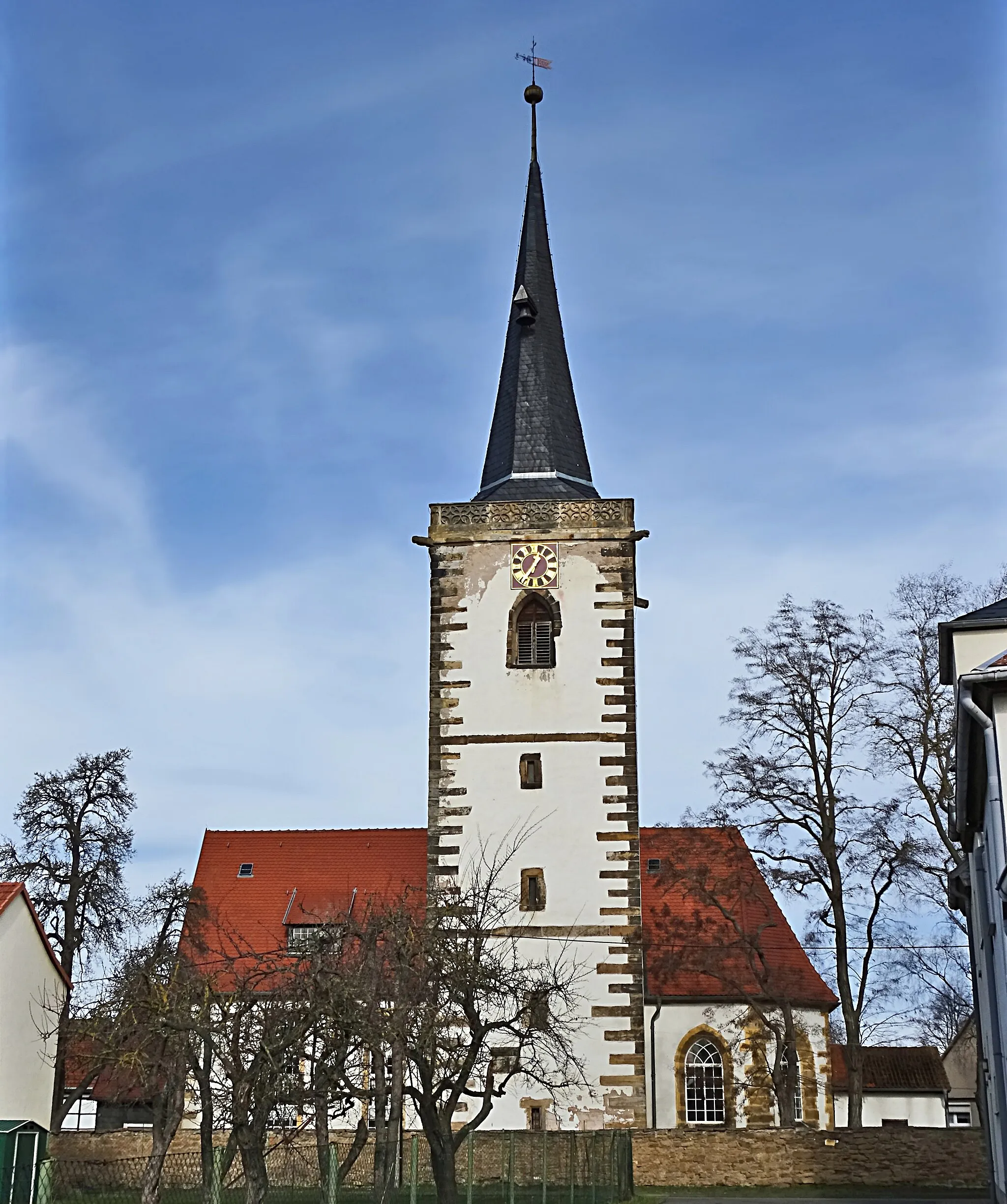Photo showing: Dorfkirche St. Wigbert (Pferdingsleben) von Süden