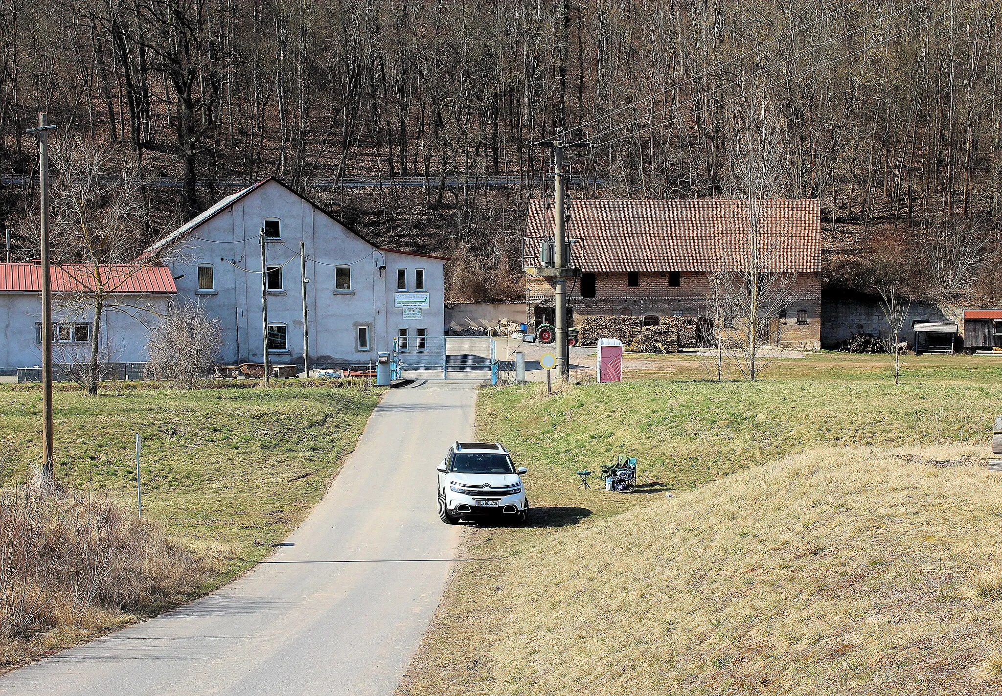 Photo showing: Seega, view to the cardboard mill