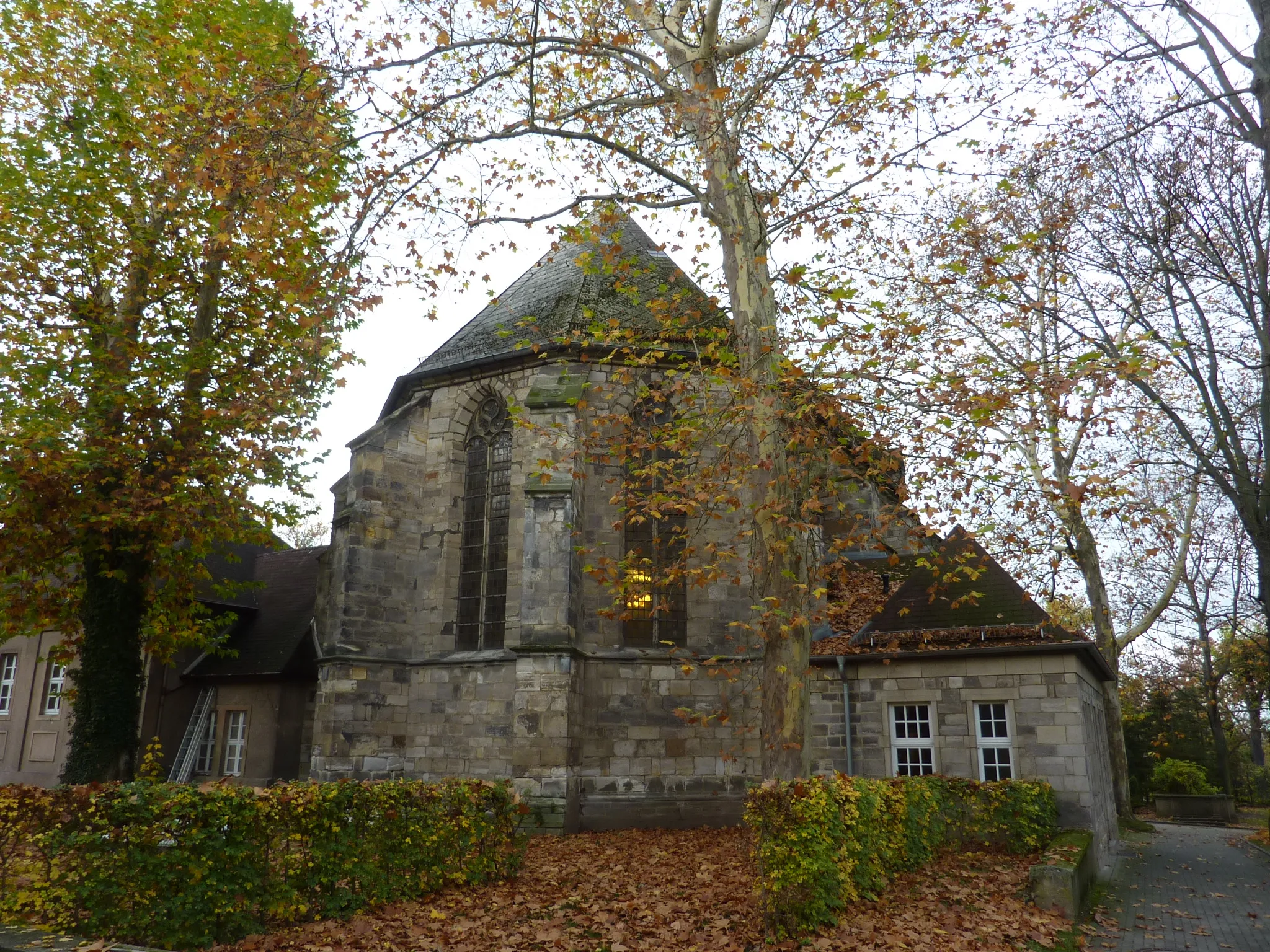 Photo showing: Friedhofskapelle (Weißenfels), Chor der Klosterkirche des Clarenklosters